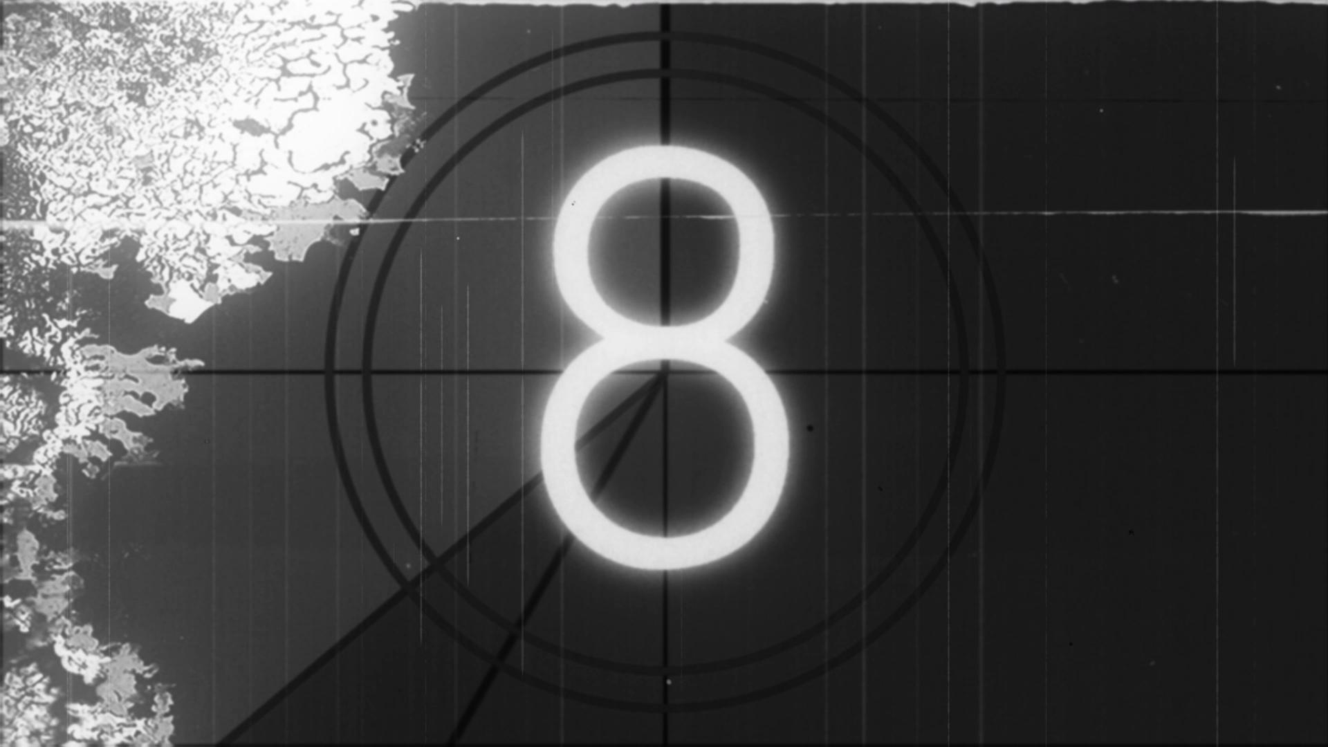 Countdown Sequence on Damaged Film HD Video