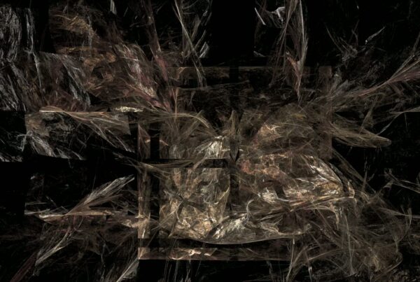 Abstract fractal art loop featuring swirling patterns in dark, earthy tones with intricate designs creating a dynamic and complex visual effect.