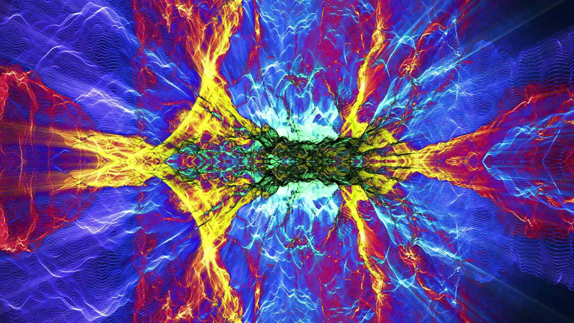 Kaleidoscopic Fractal Energy Burst Loop