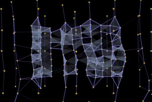Abstract video loop of a geometric network with lines and nodes.