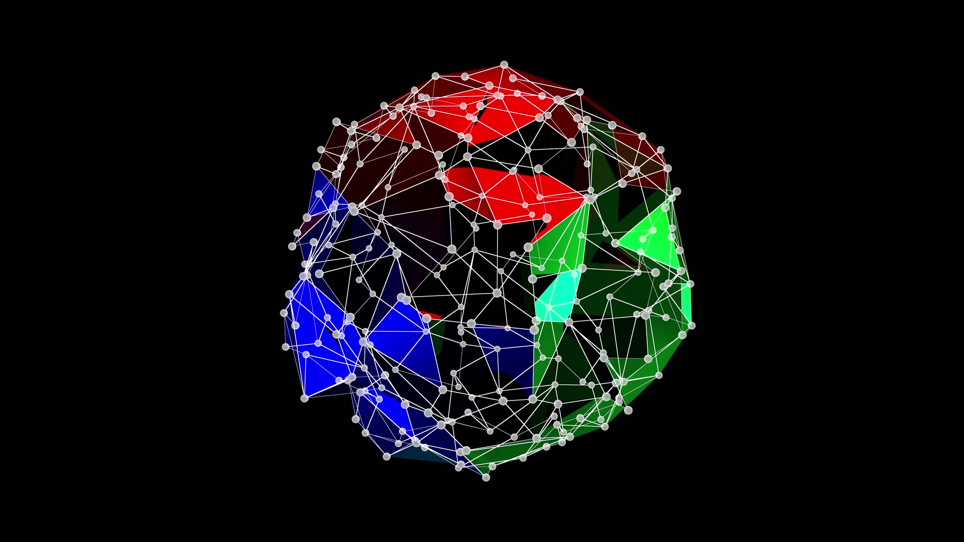 Vibrant 3D Geometric Web Loop