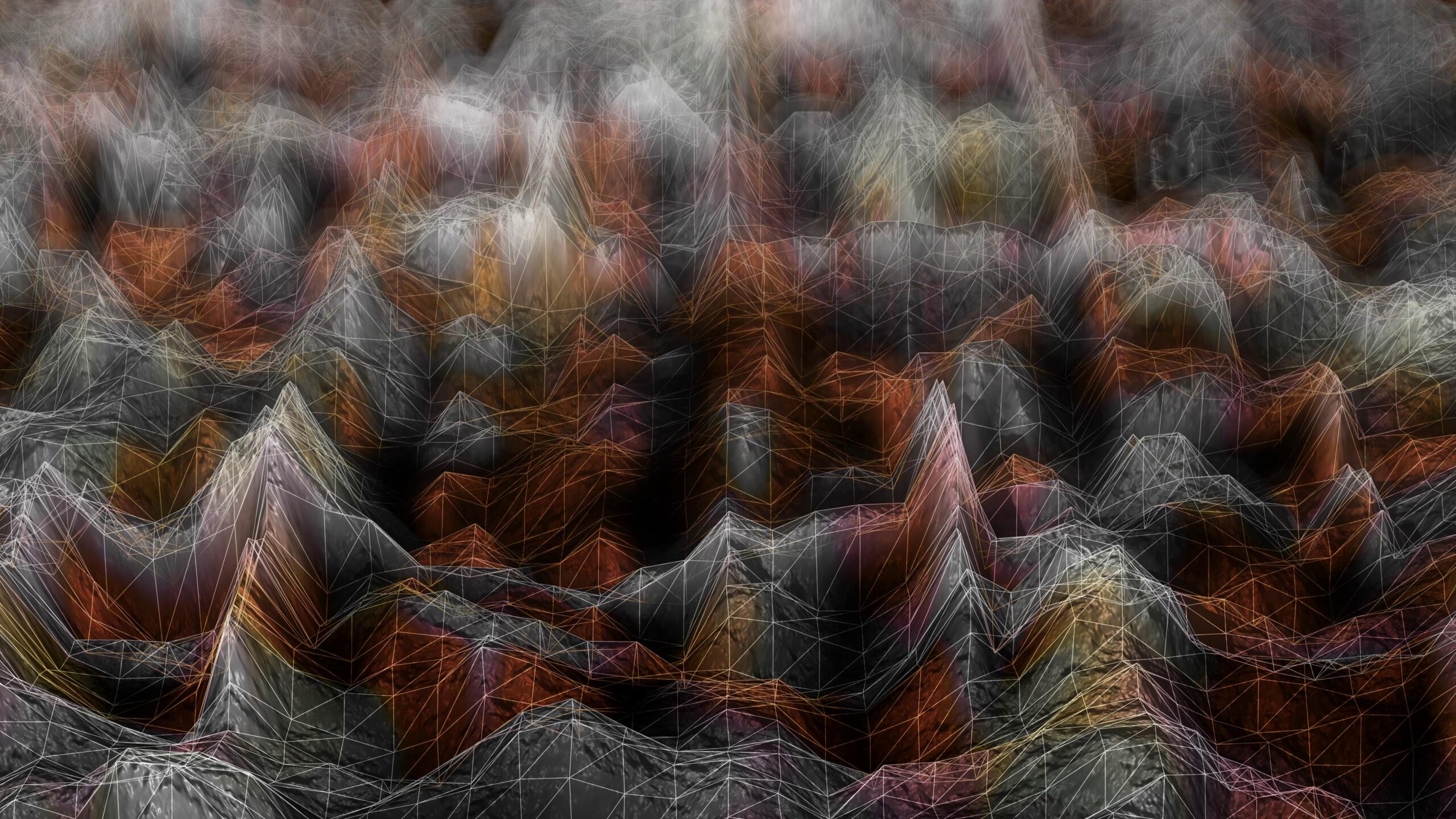 Intricate Digital Fluctuating Landscape 4K Loop