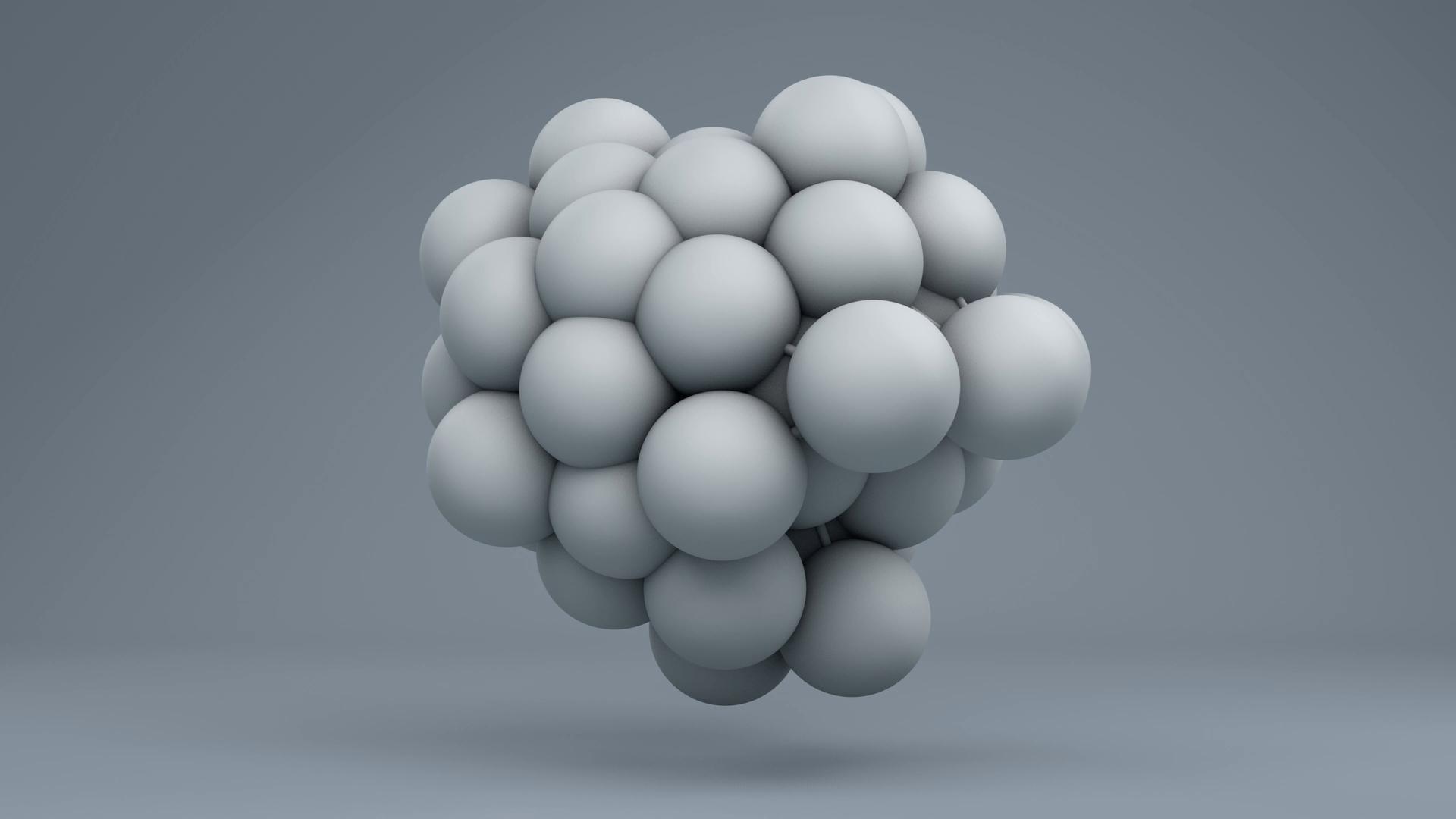 Abstract Gray Spheres Undulating HD Loop