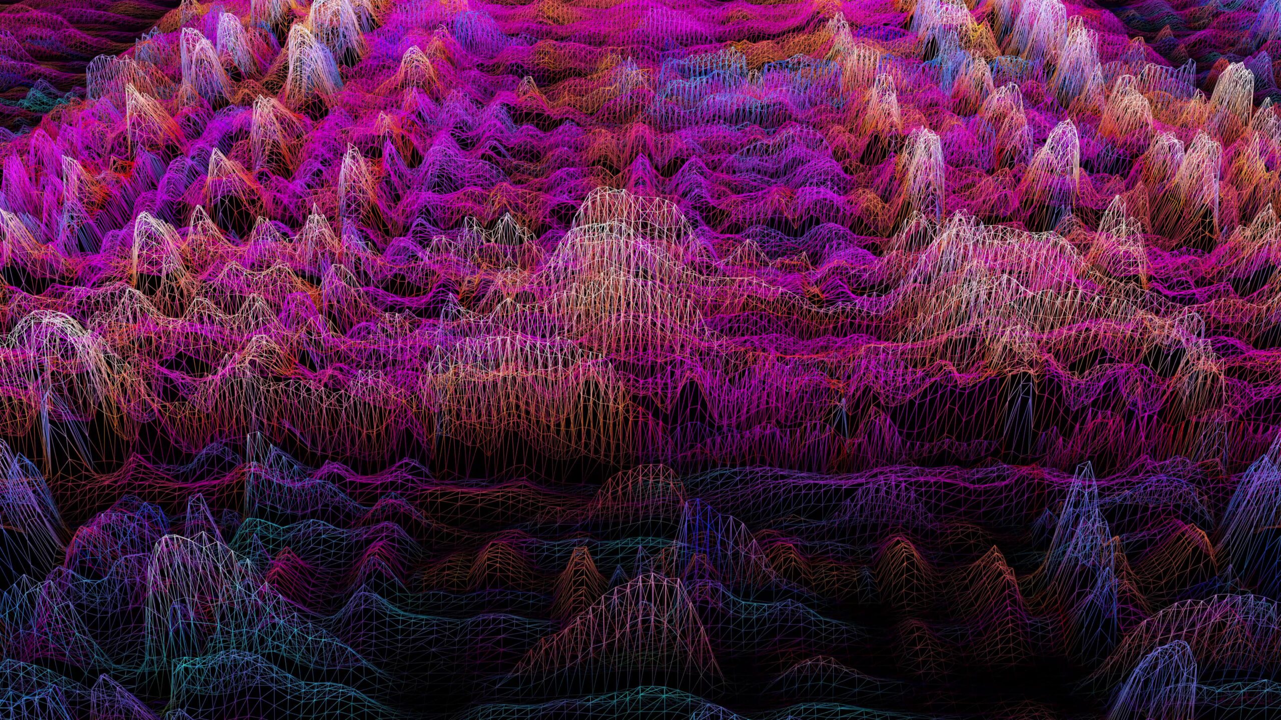 Vibrant Abstract Wireframe 4K Video Loop