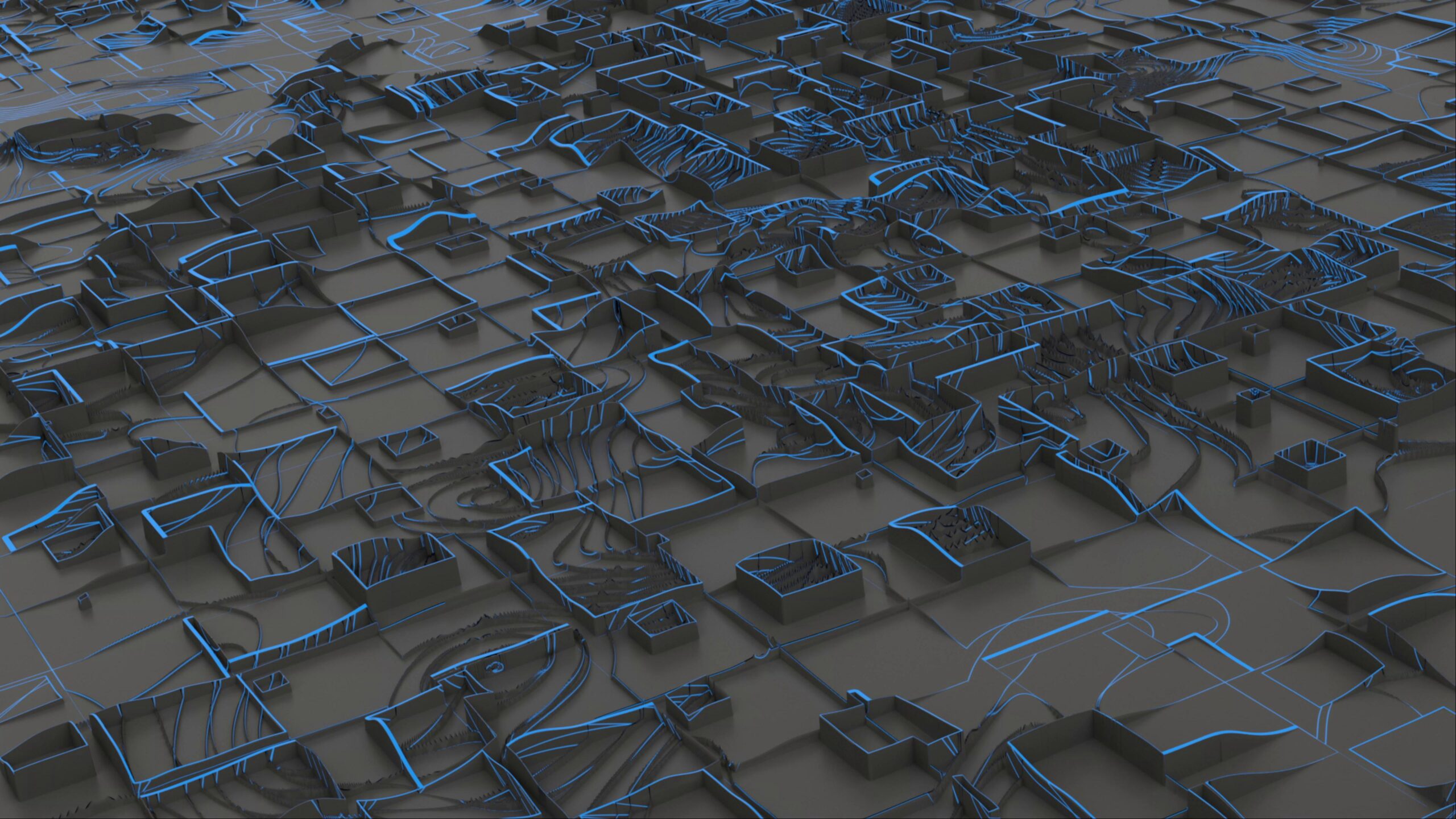 Abstract Digital Terrain 4K Video Loop