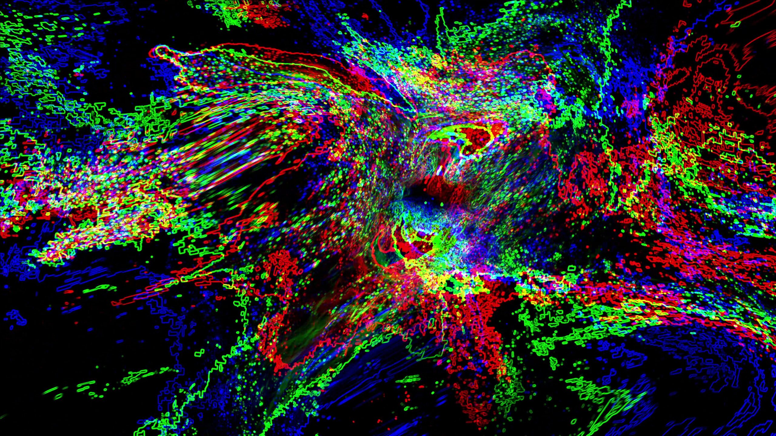 Chaotic Swirls of Vibrant Colors 4K Loop