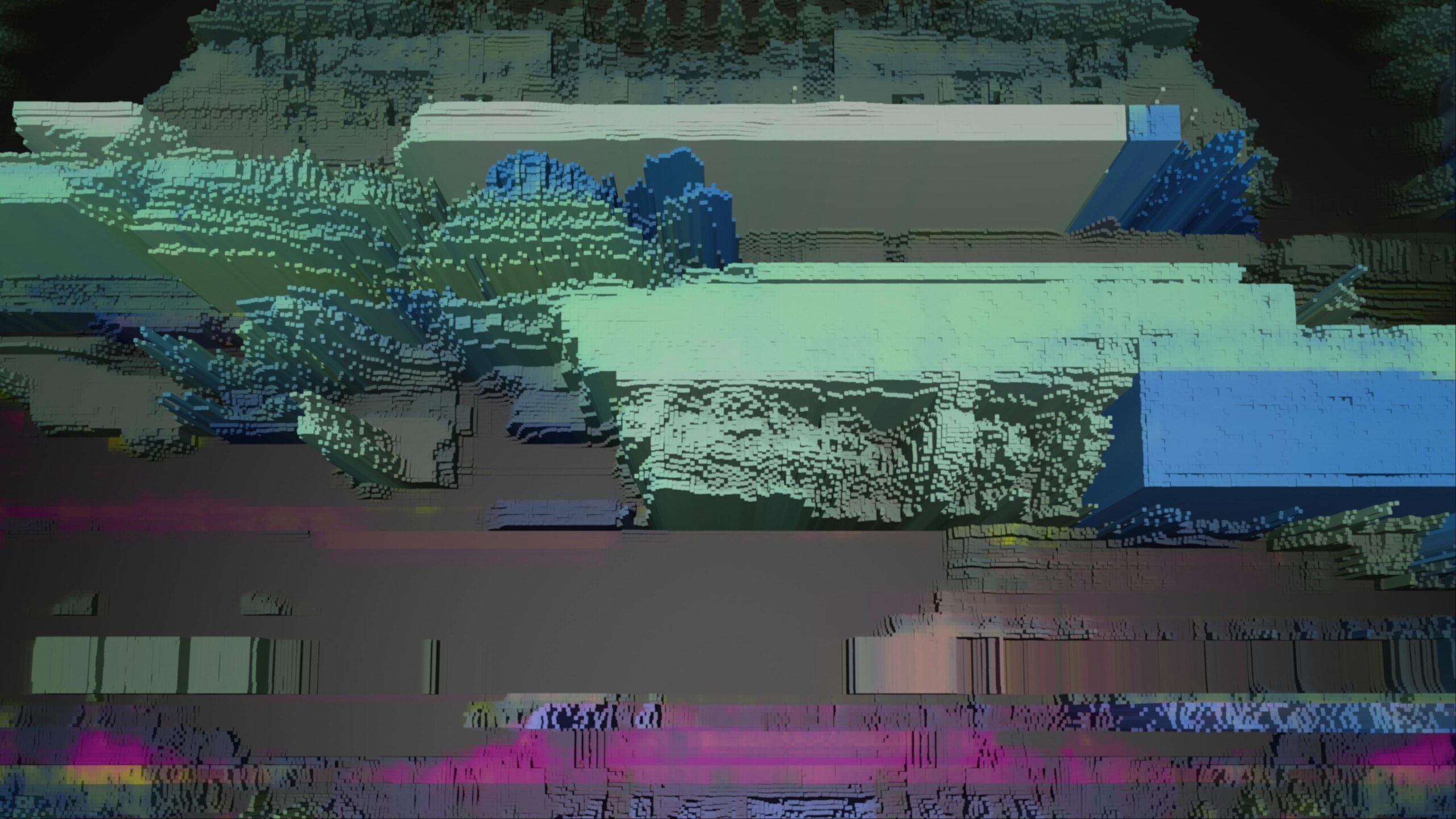 Vibrant Abstract Glitch Art 4K Video Loop