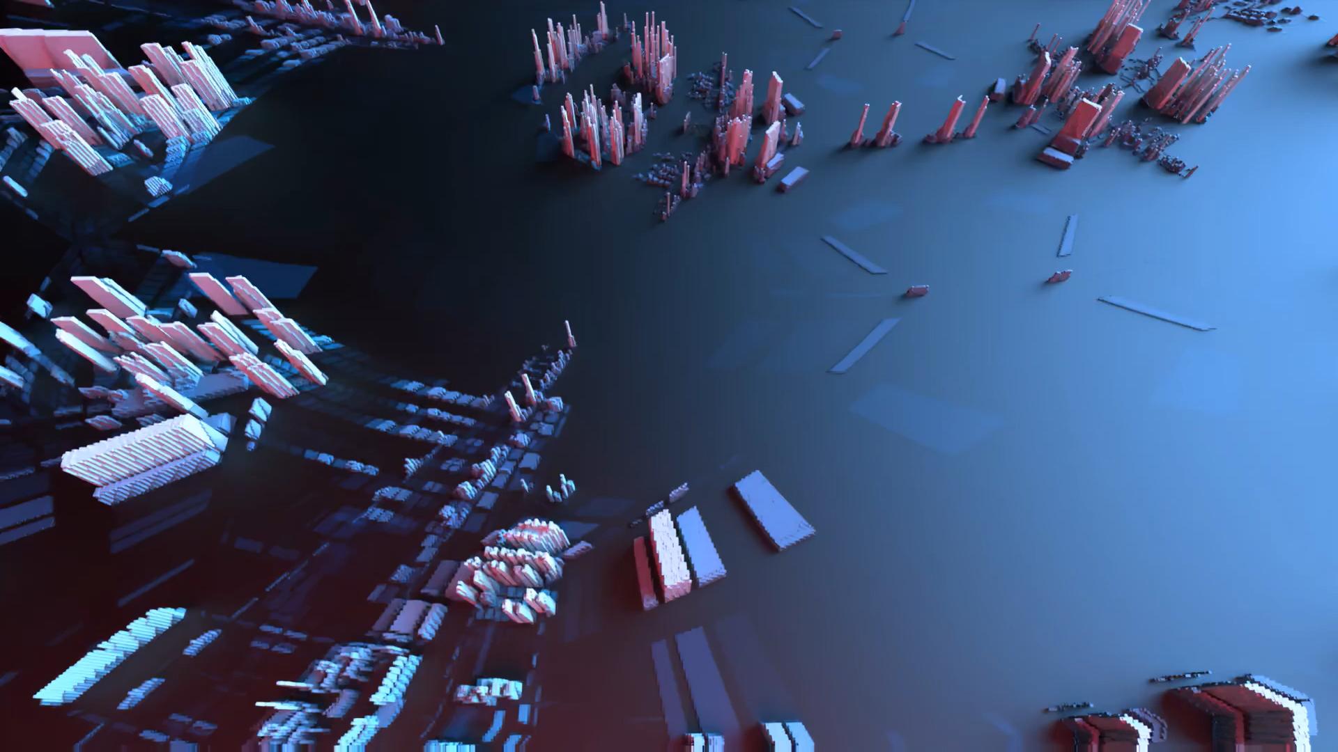 Abstract Digital Landscape HD Video