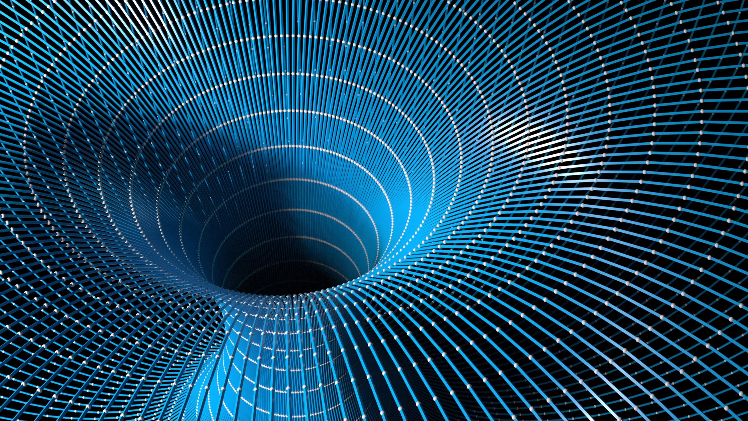 Abstract Blue Gravity Tunnel 4K Loop