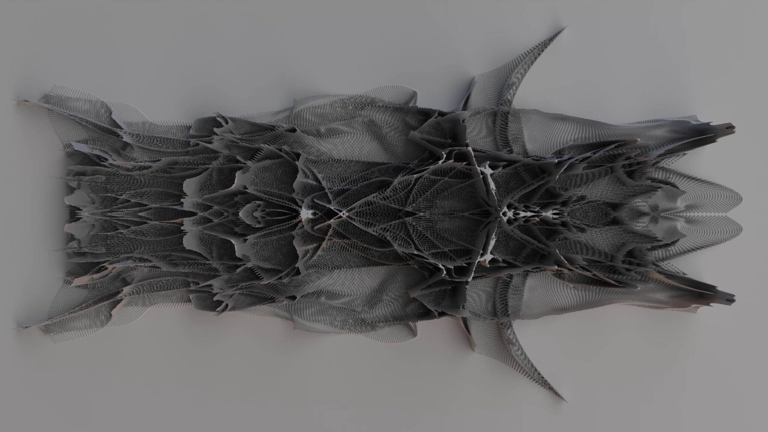 Abstract Gray Sculpture Evolution 4K Loop
