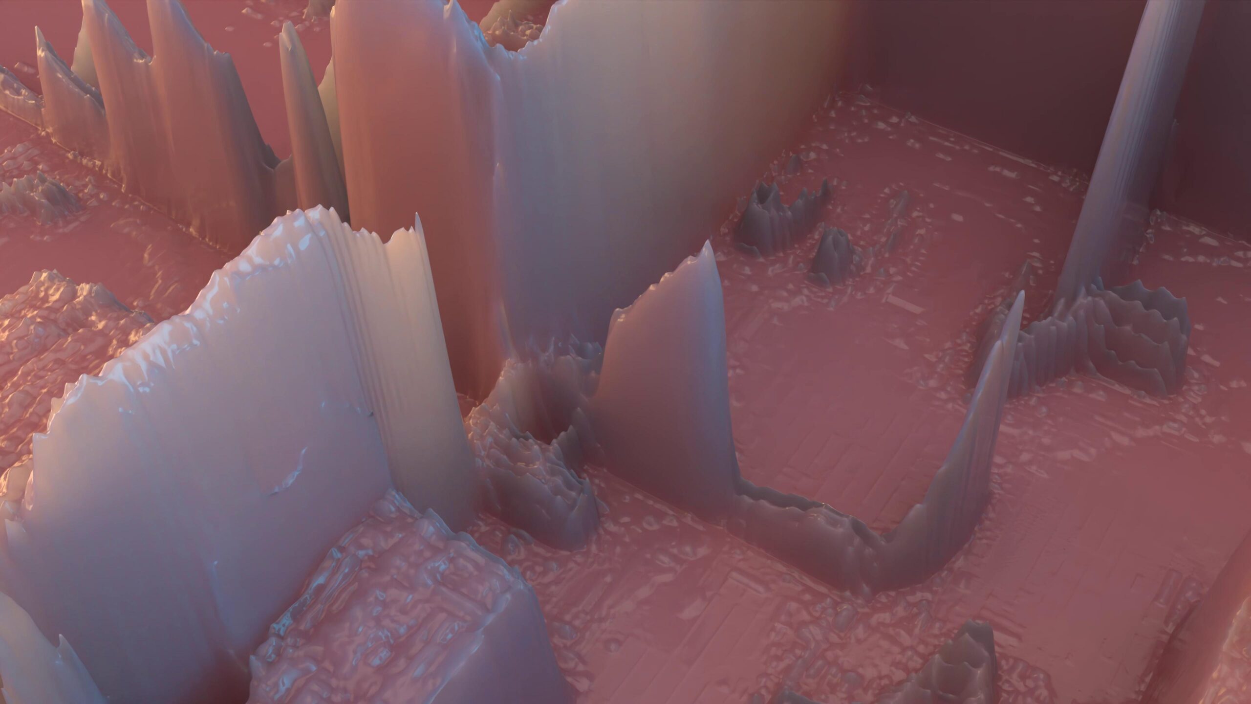 Abstract Pink Terrainscape 4K Video