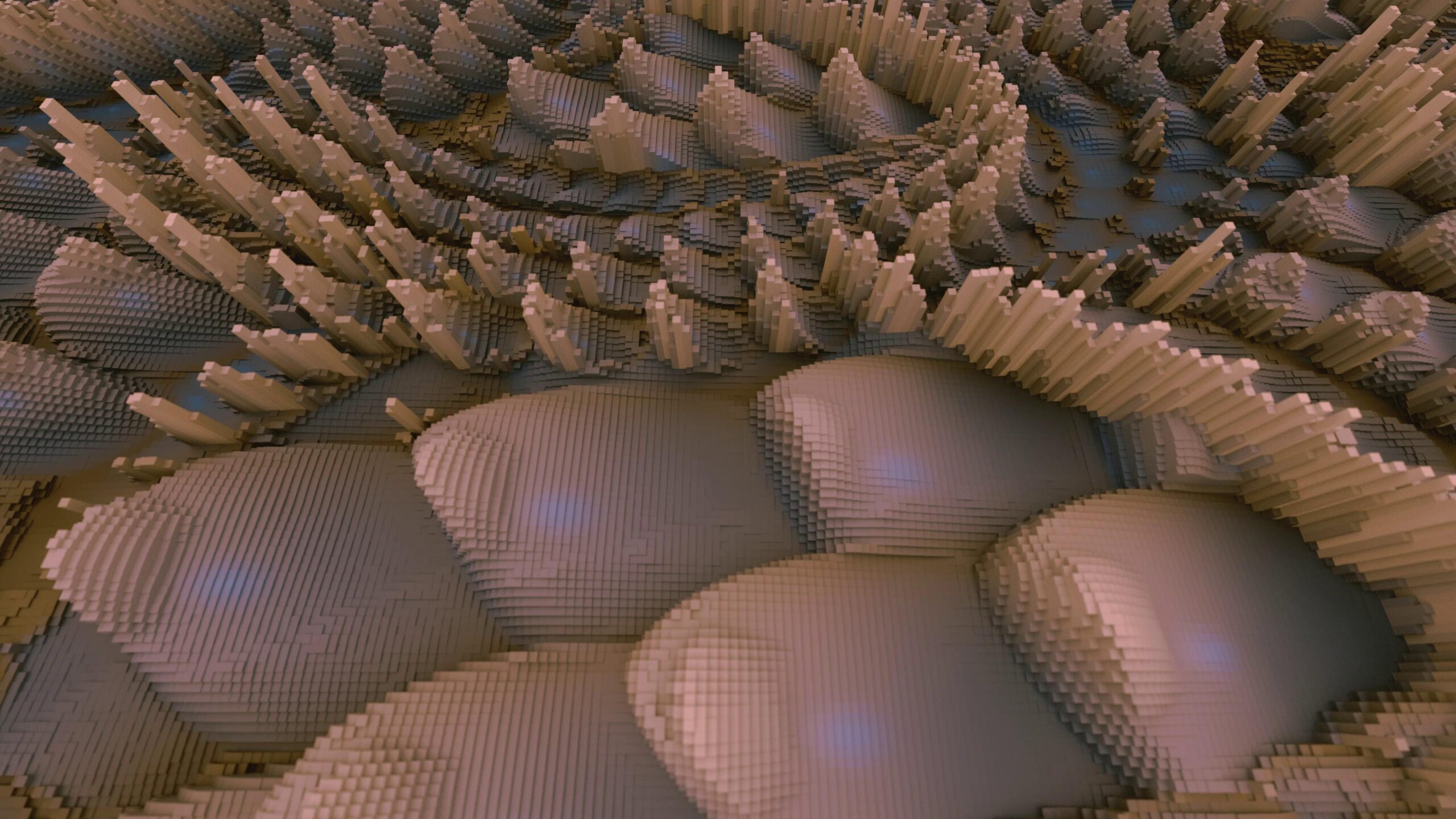 Voxel Pattern 3D Abstract Art 4K Loop