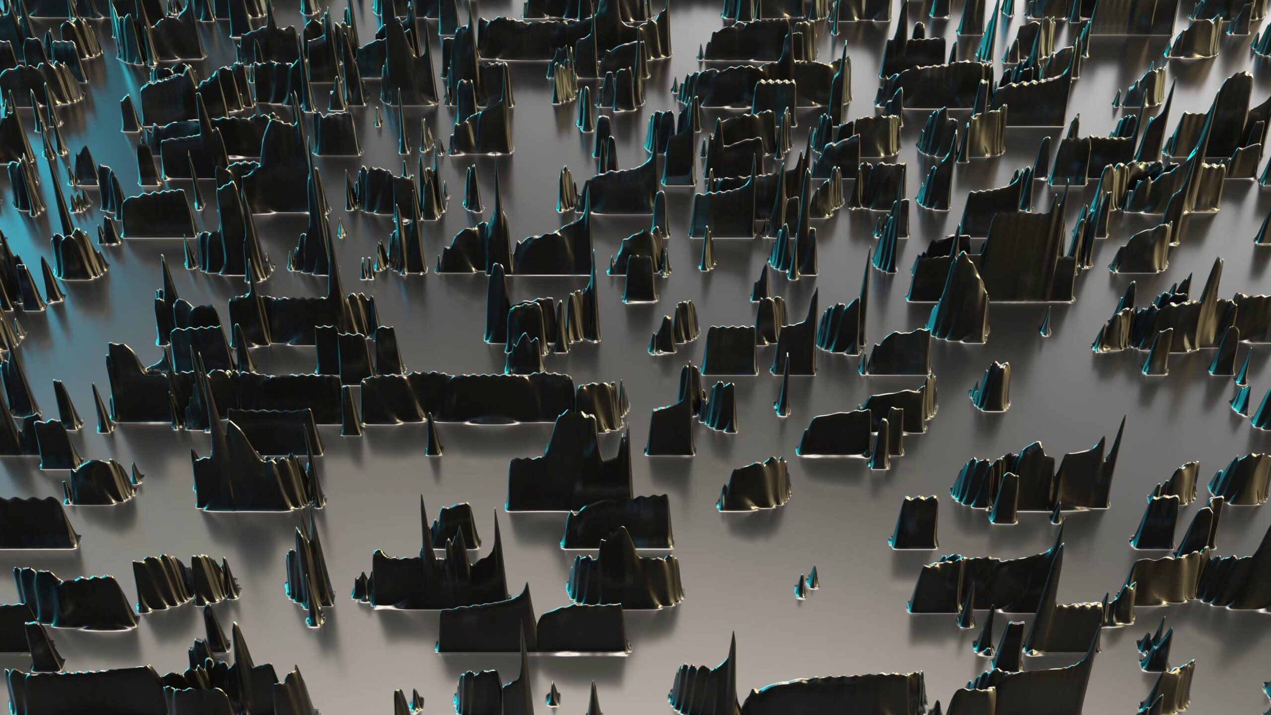 Futuristic Metallic Landscape Art 4K Video