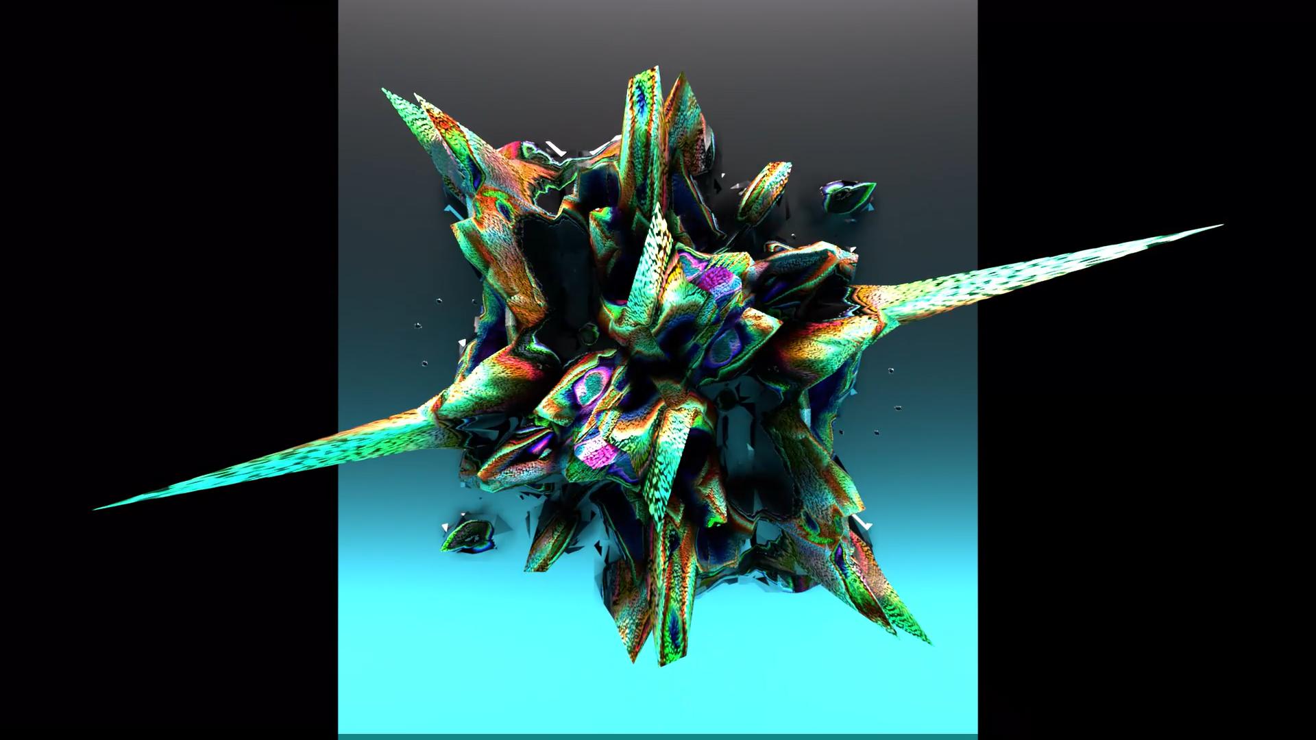 Shifting Iridescent 3D Art HD Video Loop