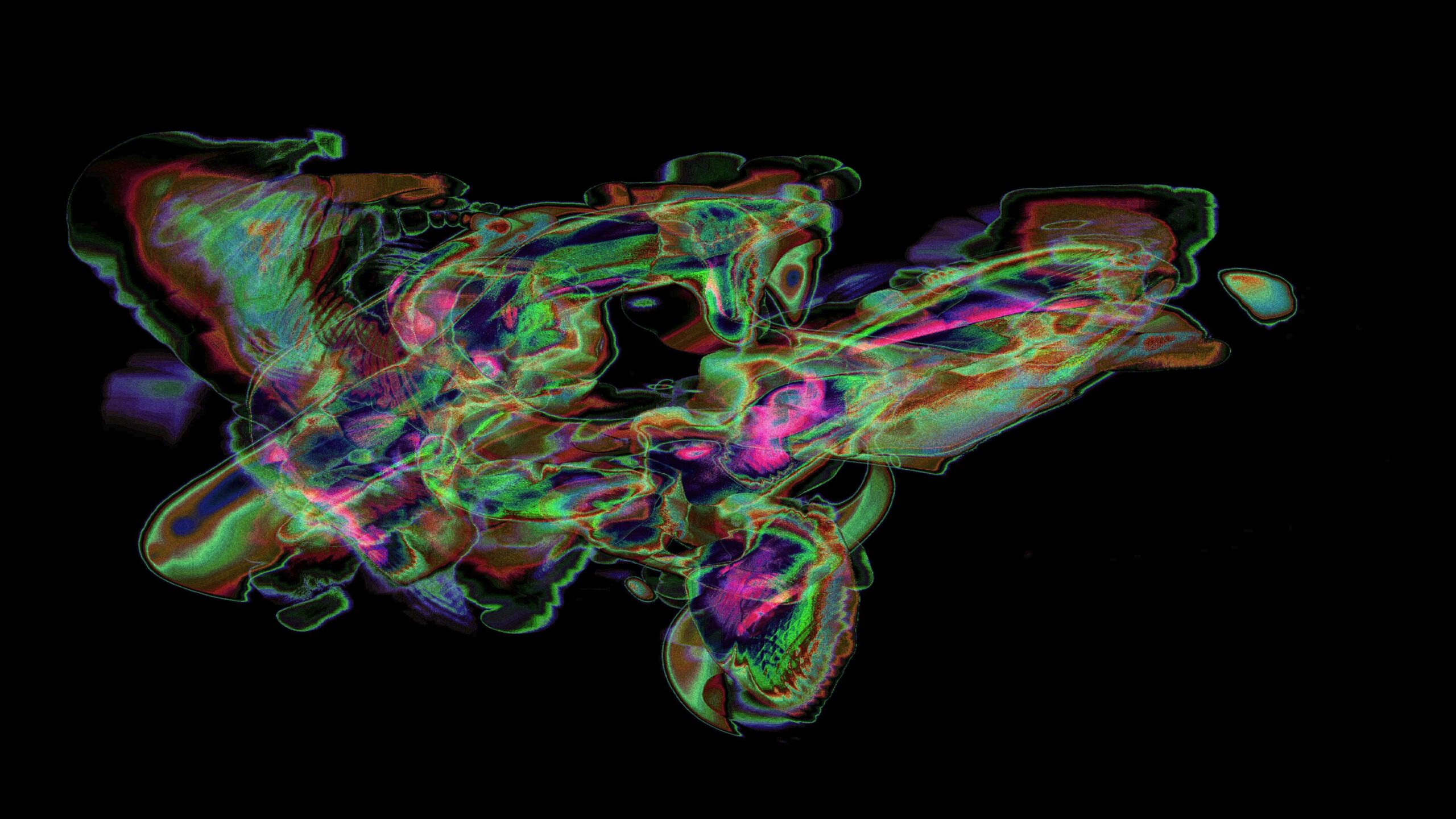 Abstract Digital Generative 4K Video