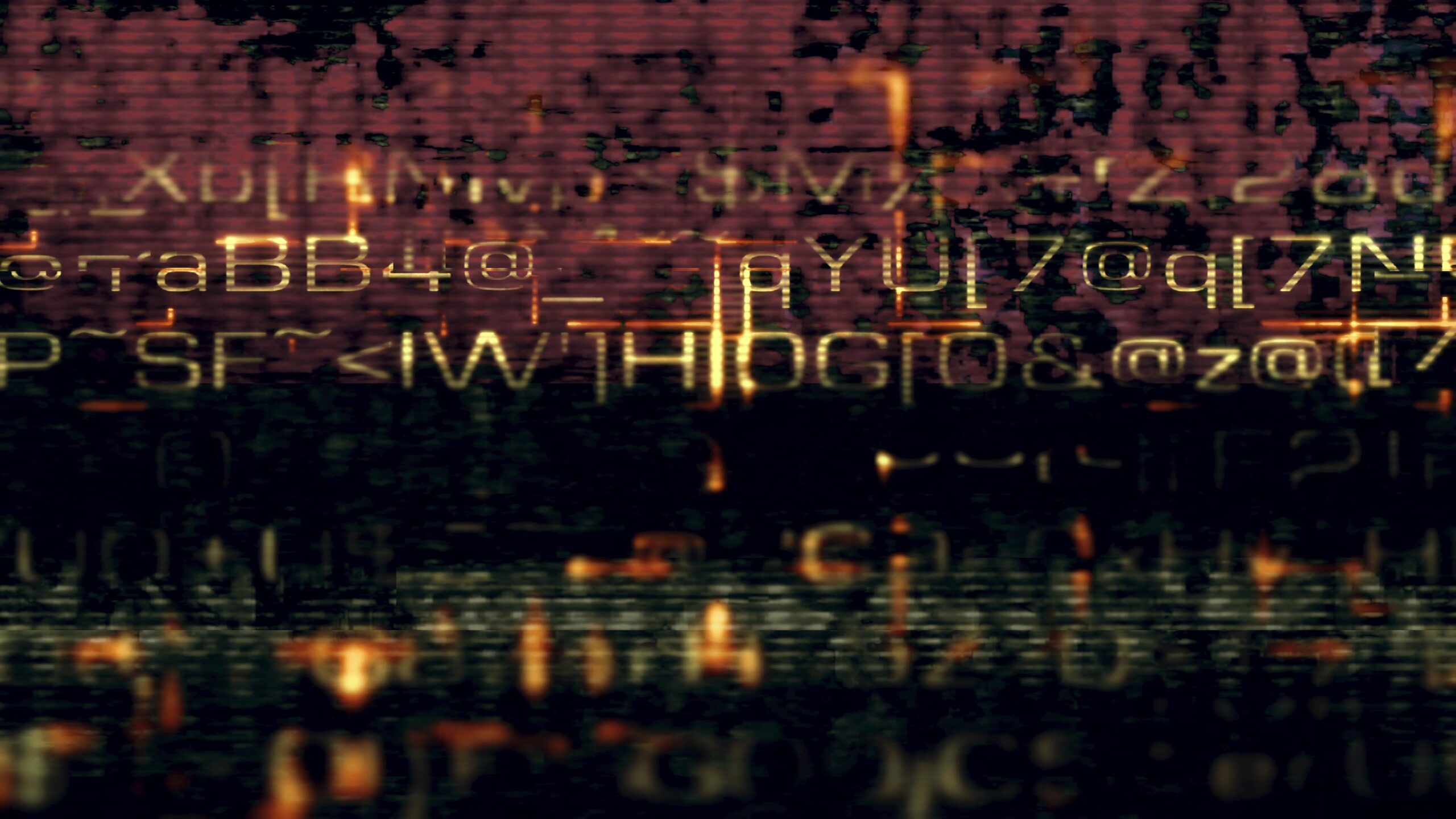 Glitchy digital code 4K video background loop