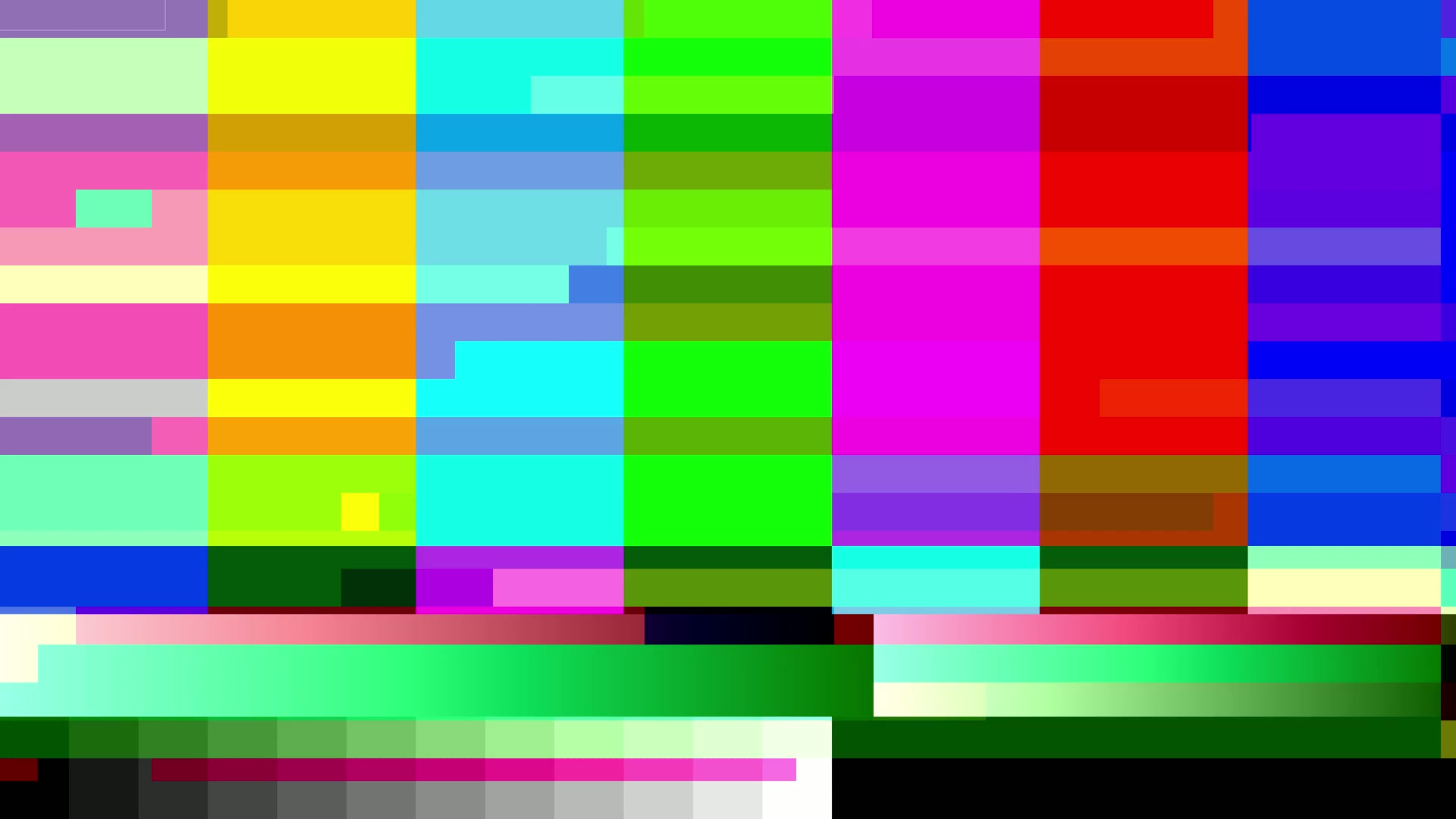 Vivid Glitch TV Test Pattern Loop