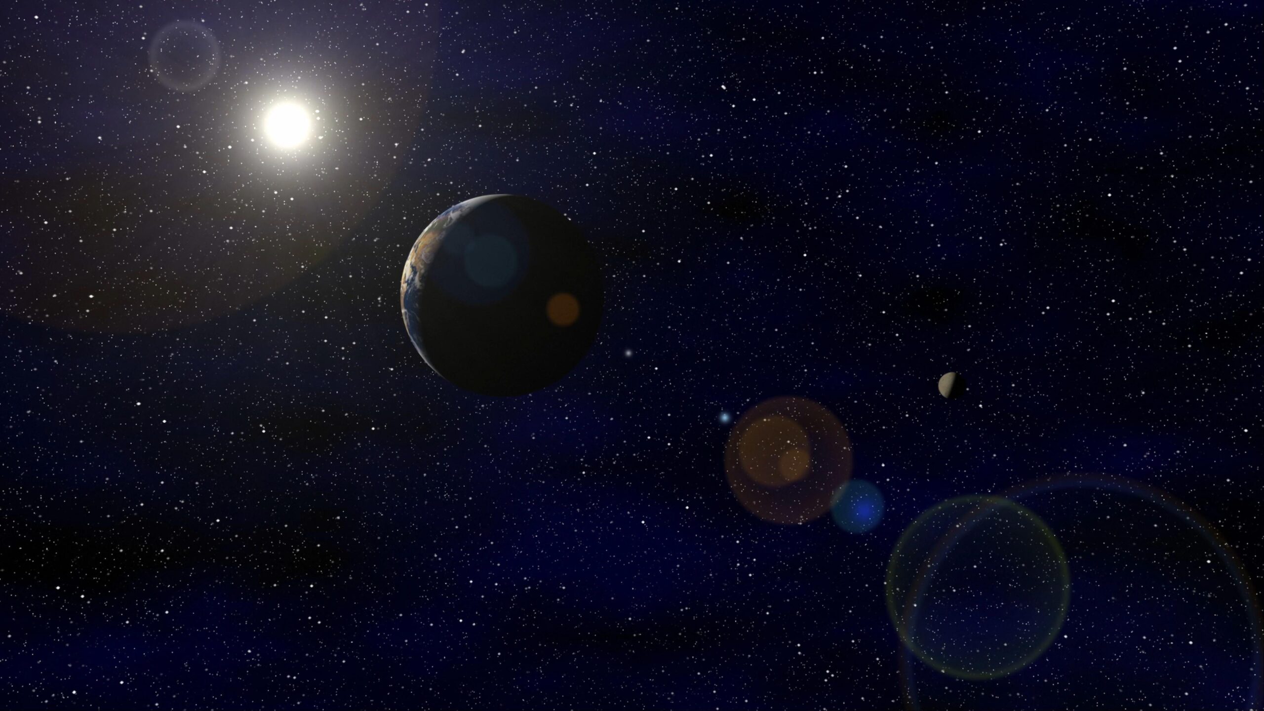 Earth and Moon in Cosmic Harmony 4K Video