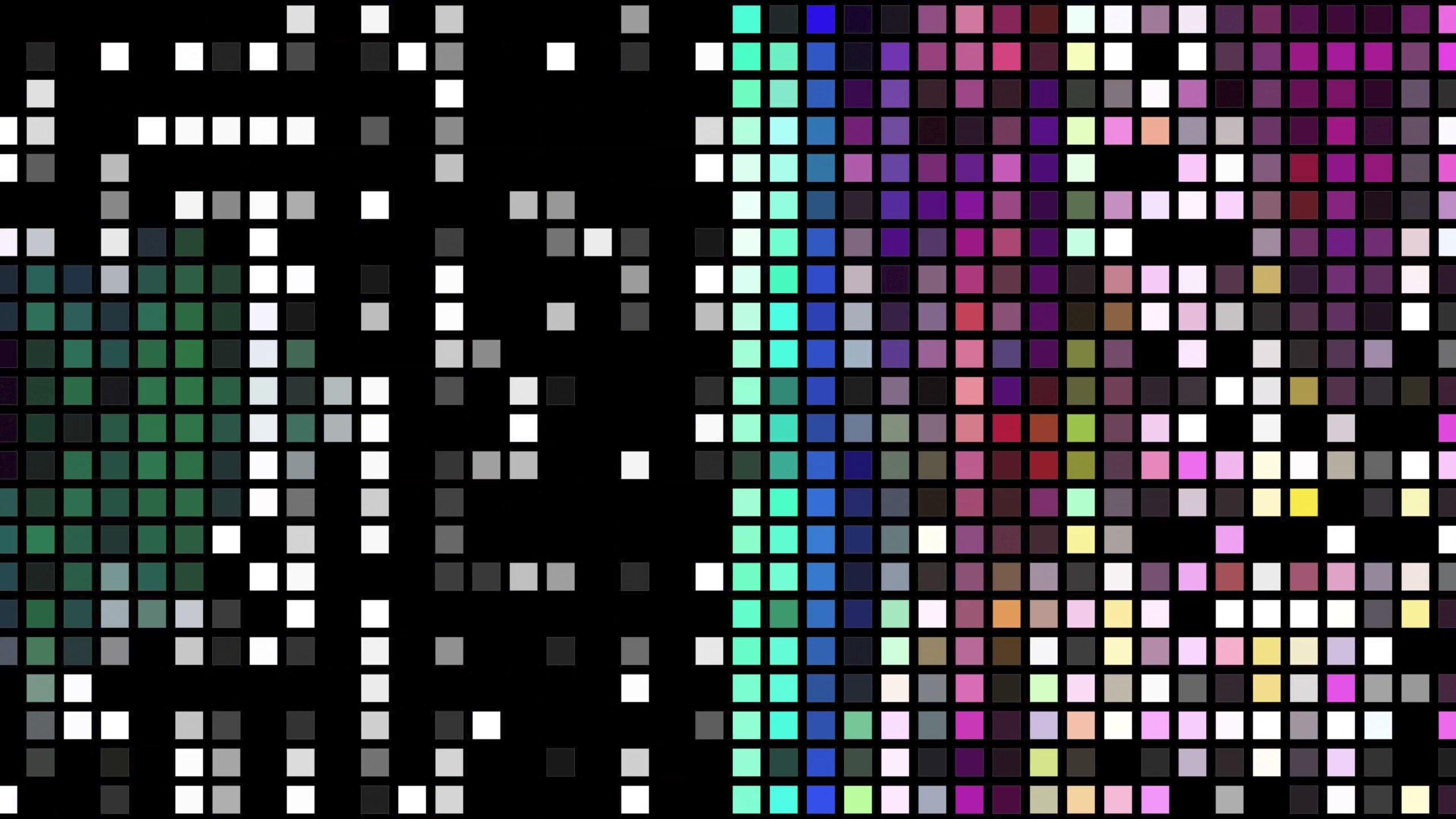 Colorful Grid of Pixel Squares 4K Loop