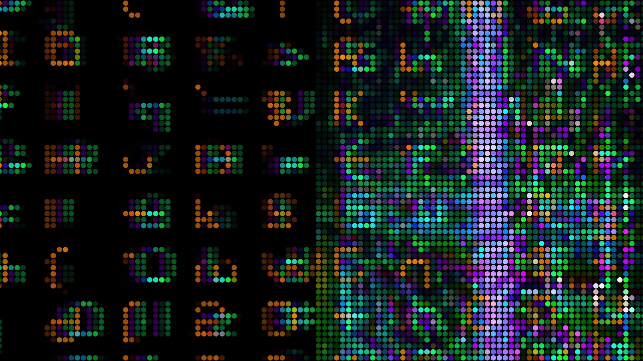 Colorful Dotted Digital Display 4K Loop