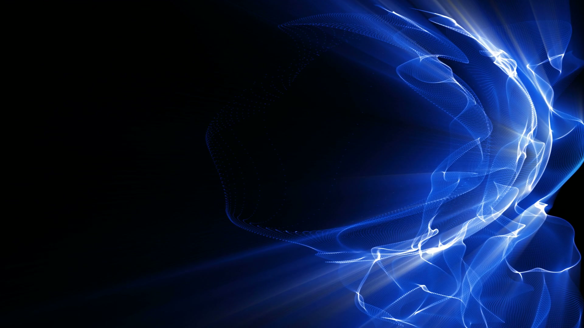 Dynamic Blue Light Wave Art Loop