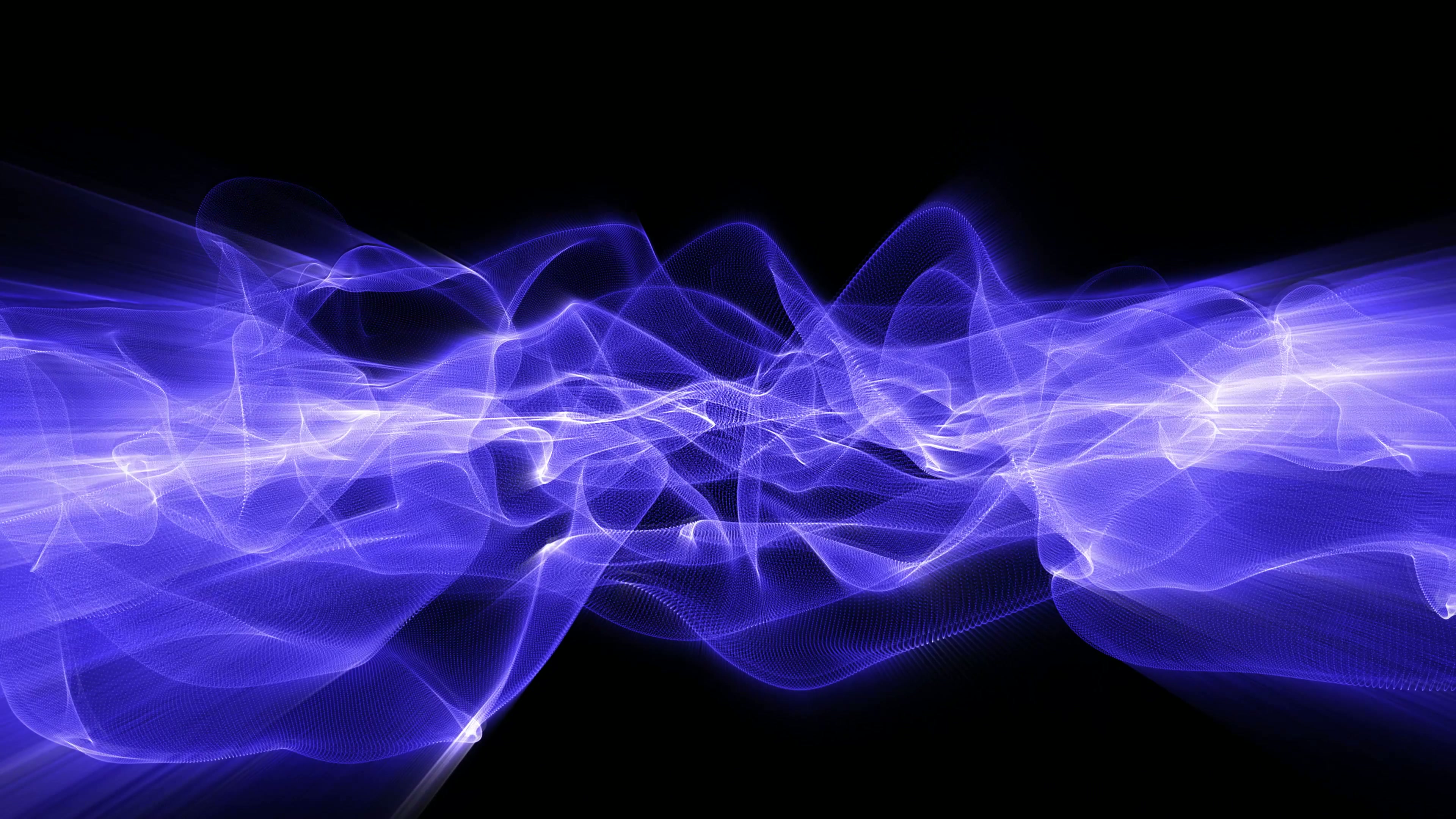 Abstract Blue Light Wave Cascade 4K Loop