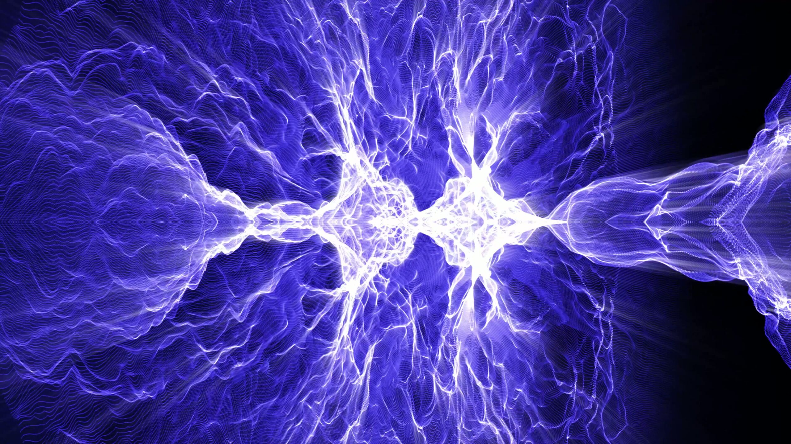 Electric Blue Plasma Energy Waves 4K Loop