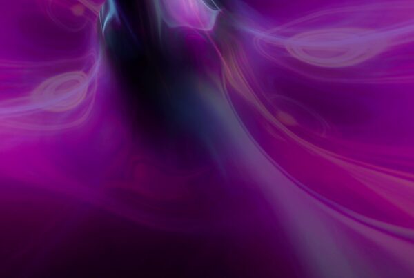 Vibrant 4K video loop of abstract purple and pink swirls creating a dynamic flowing tunnel of digital light.