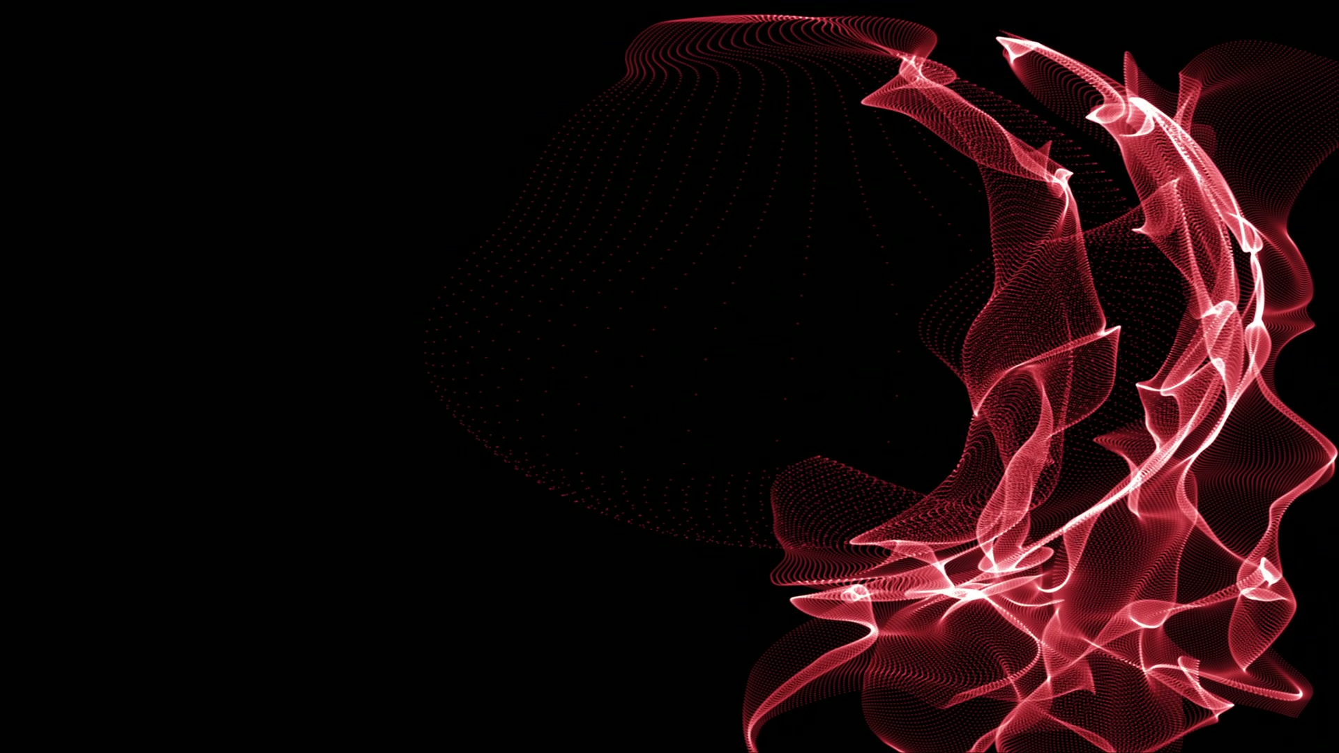 Red Abstract Digital Waves Loop