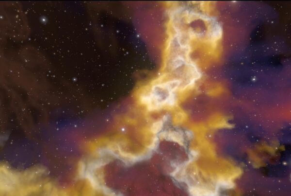 HD video of vibrant galaxy swirls with sparkling stars.