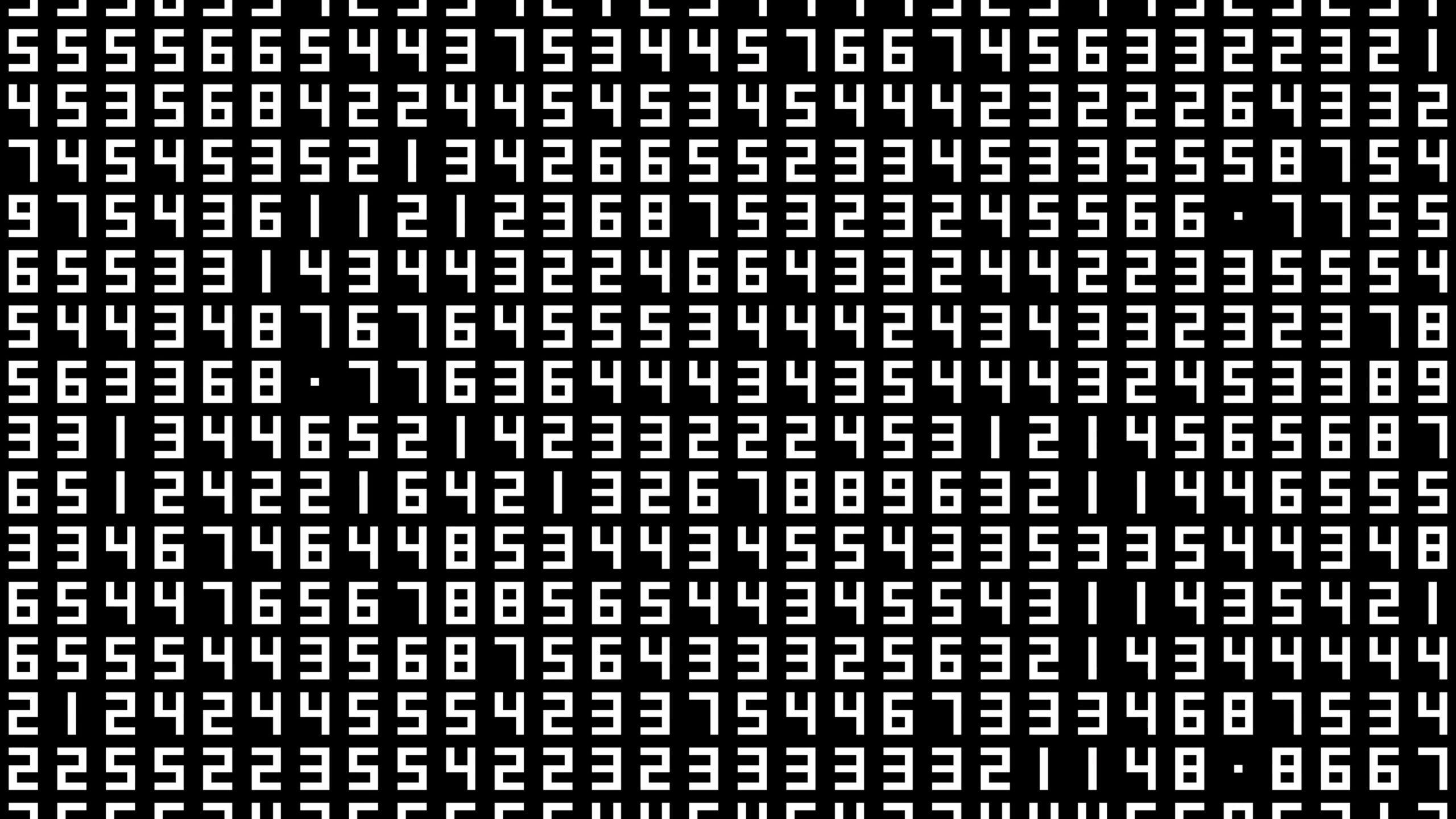 Random Numbers in Grid Pattern 4K Video