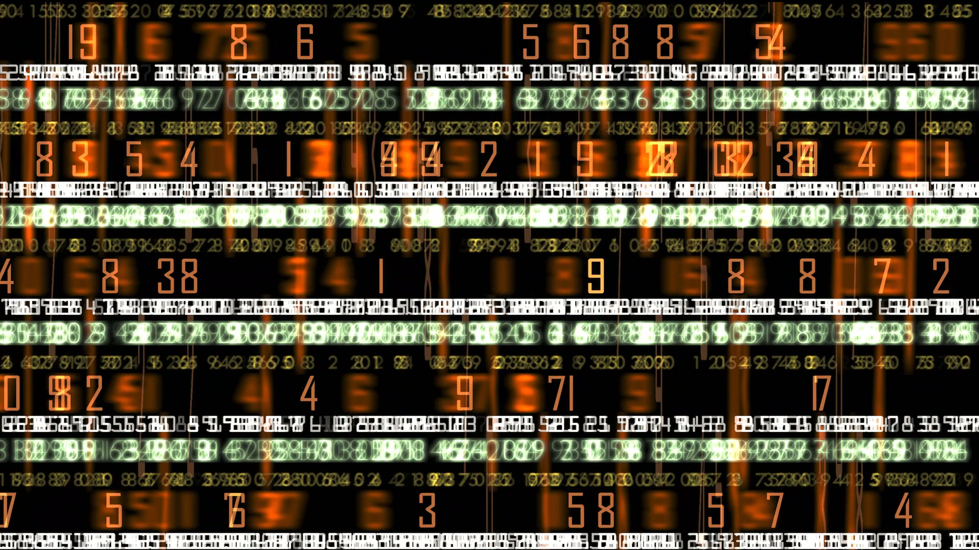 Futuristic Digital Numbers Display Loop