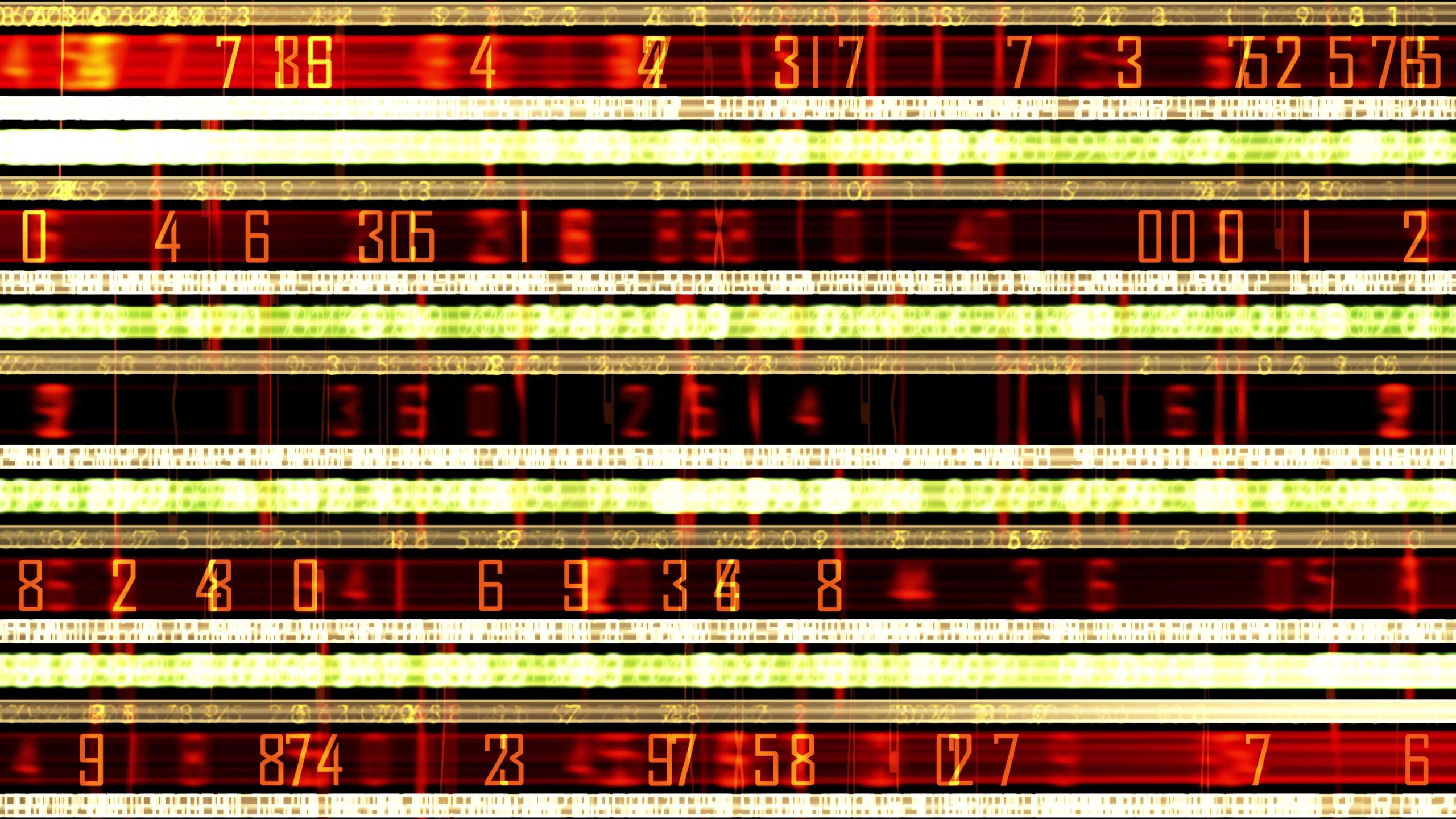 Abstract Digital Numbers Sequence Display 4K Loop