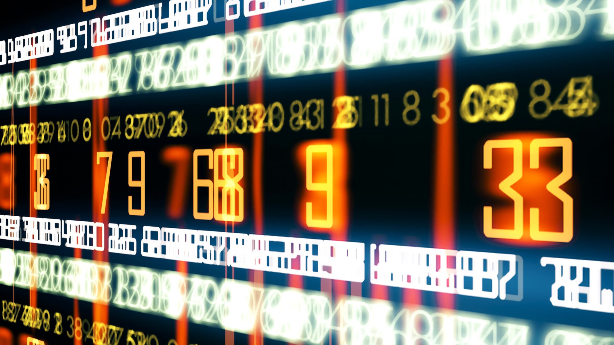 Streaming Neon Numbers 4K Video Loop