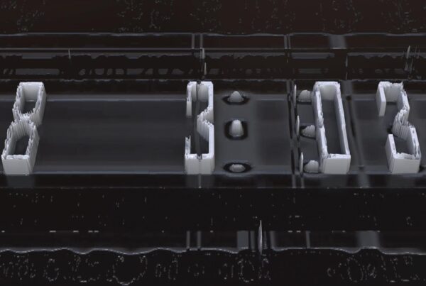 HD video loop of a digital numbers ticker display in monochrome.