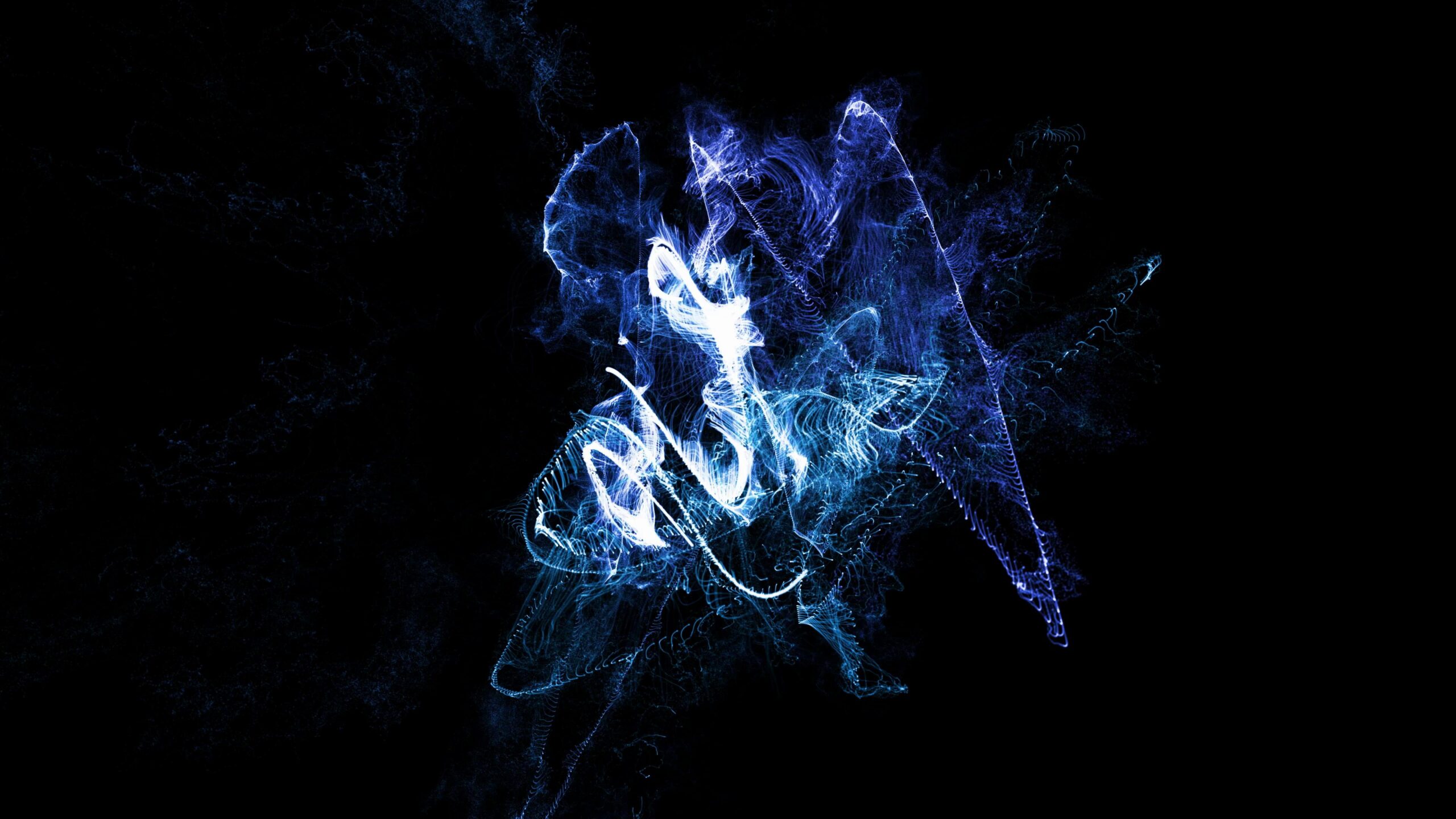 Electric Blue Particle Dance 4K Loop