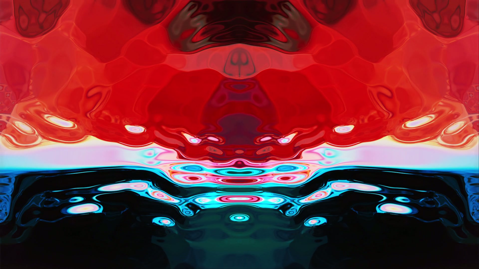 Vivid Rorschach Abstract Art Loop