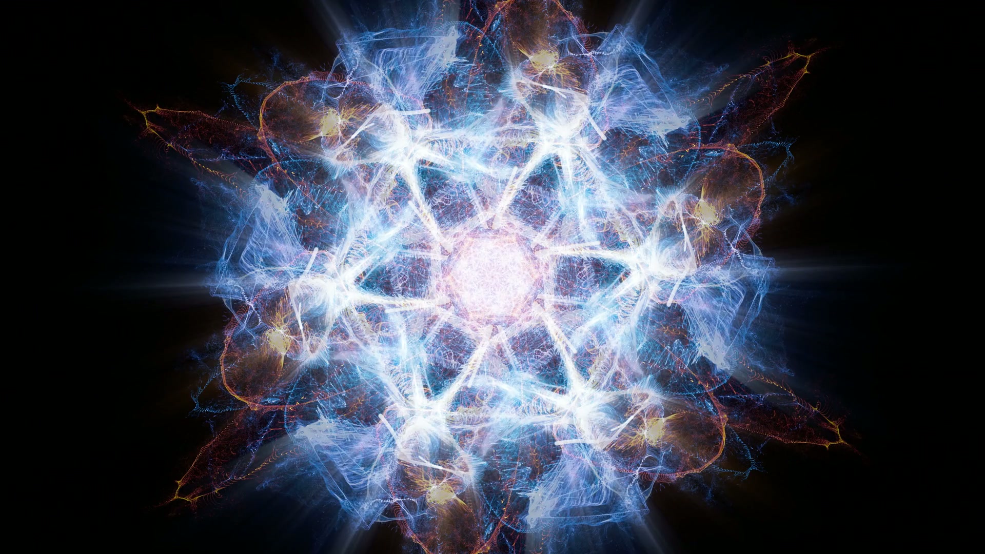 Mesmerizing Symmetrical Fractal Video Loop