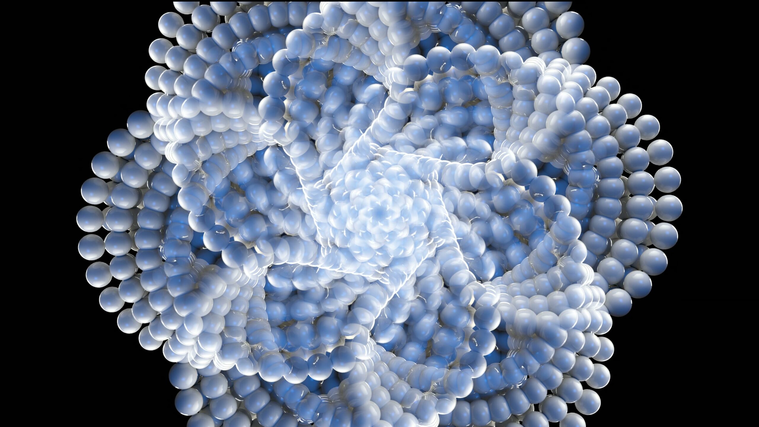 Flower of Life Pattern in Blue 4K Loop