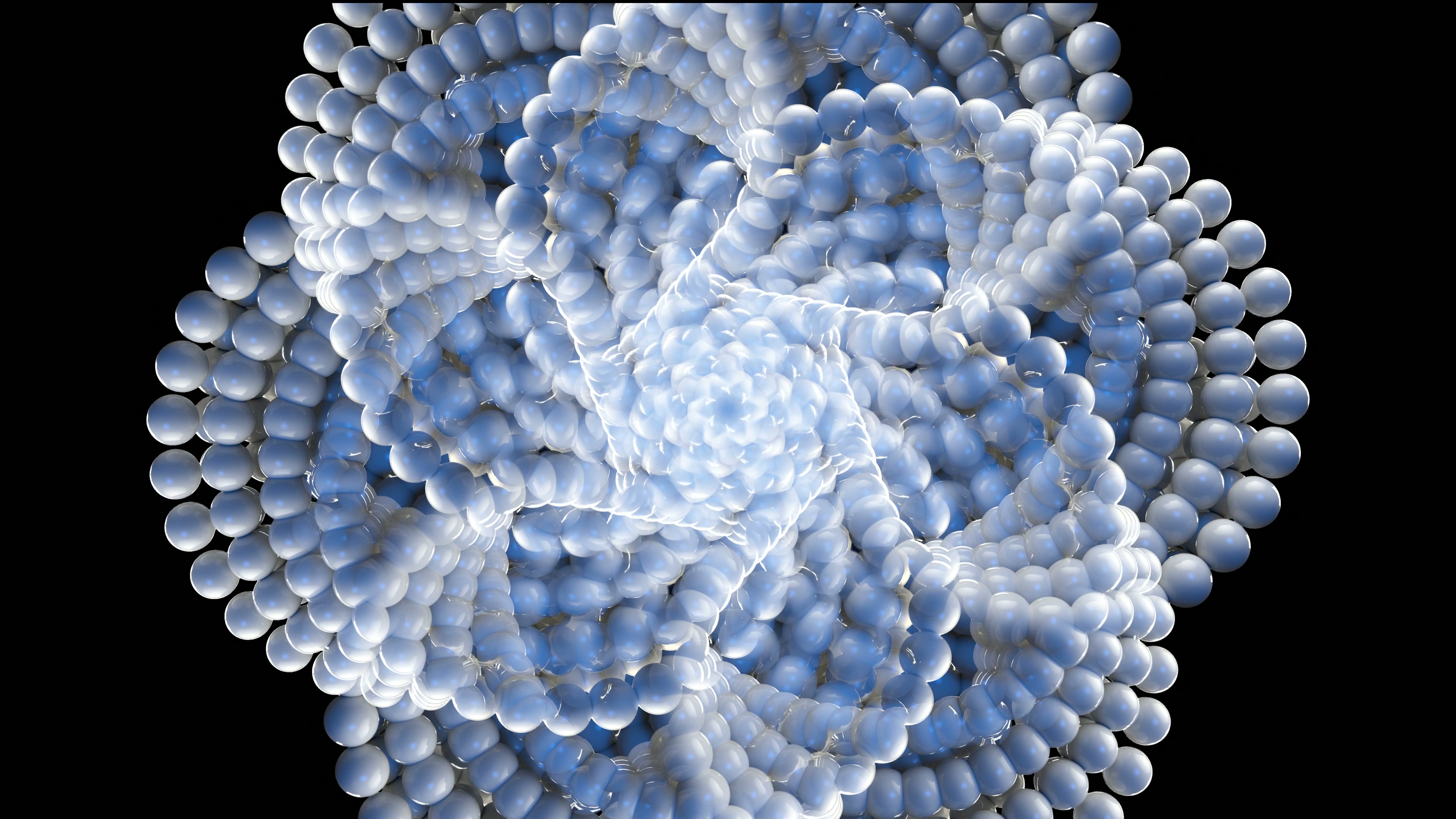 Flower of Life Pattern in Blue 4K Loop