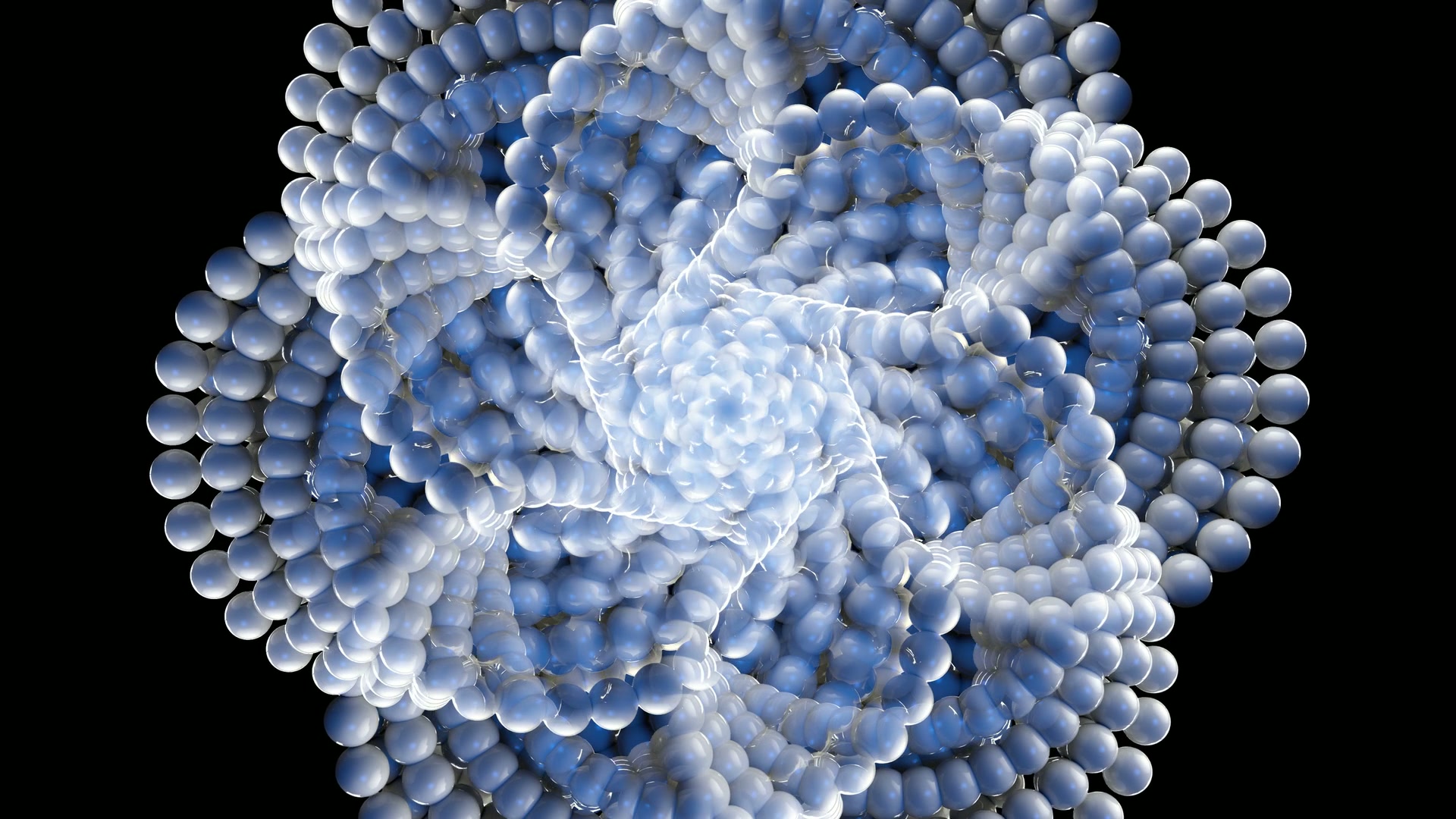 The Flower Of Life Spiral of Spheres Loop
