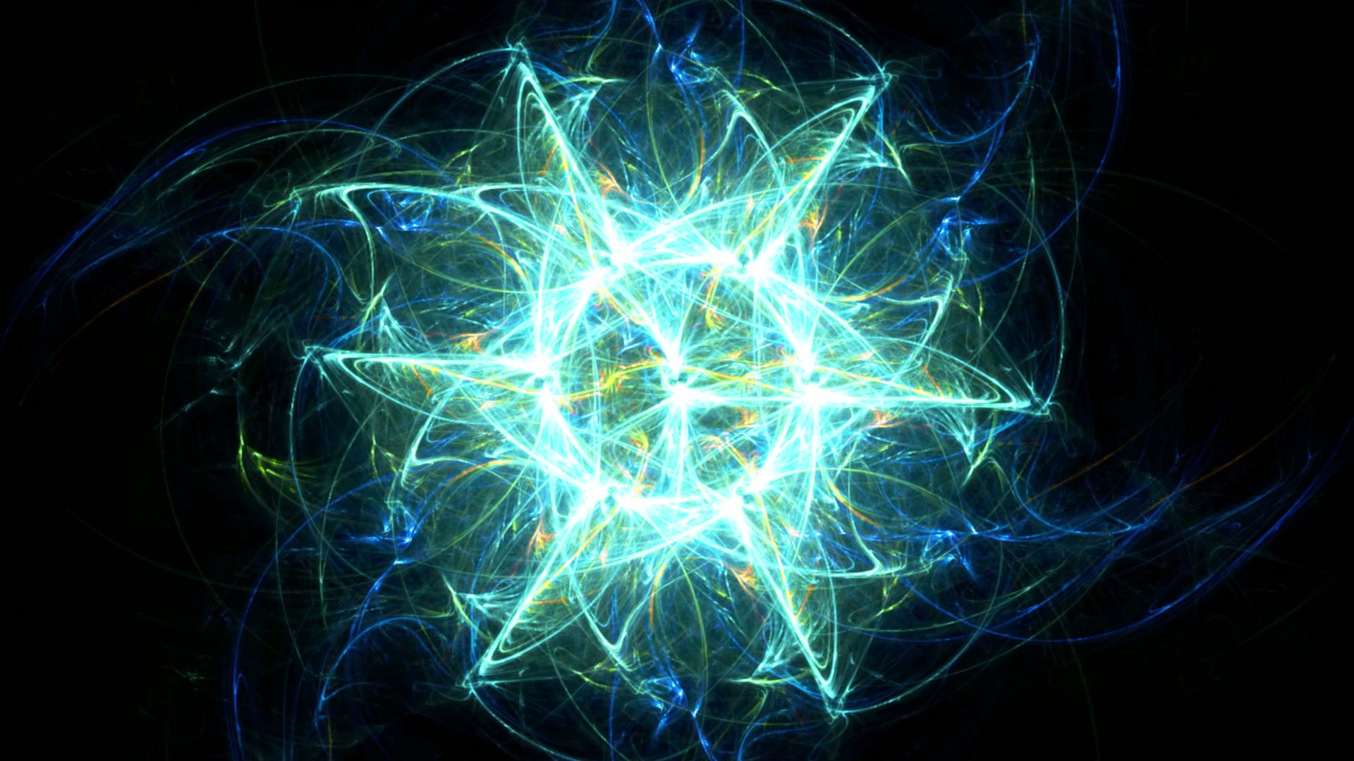 Luminous Geometric Star Pattern Loop