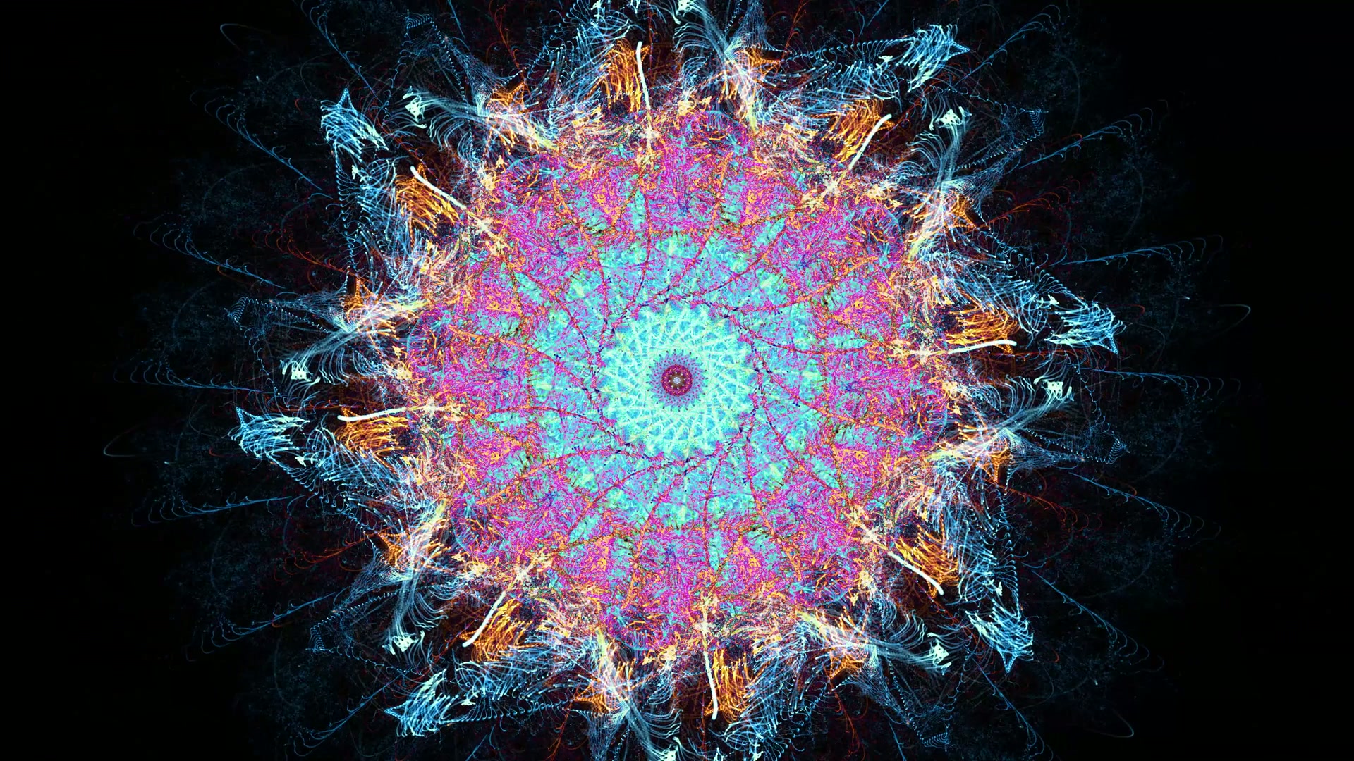 Vibrant Fractal Energy Burst Loop