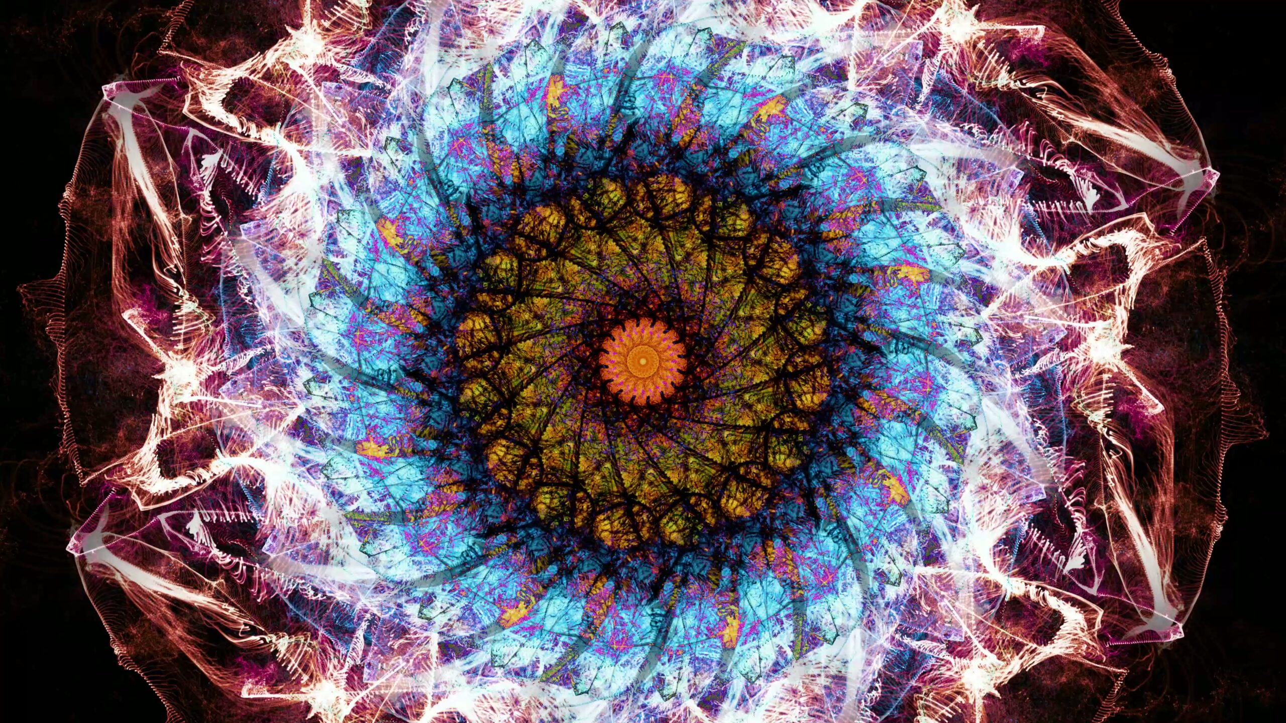 Colorful Abstract Fractal Mandala 4K Loop