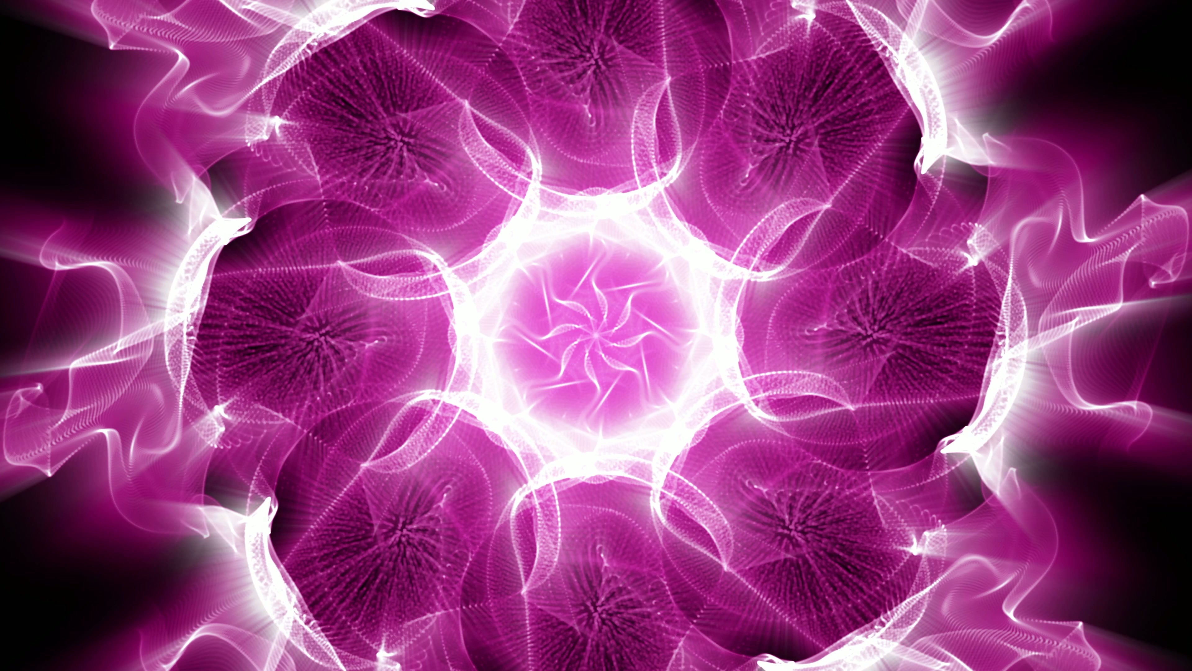Purple Fractal Light Patterns 4K Loop
