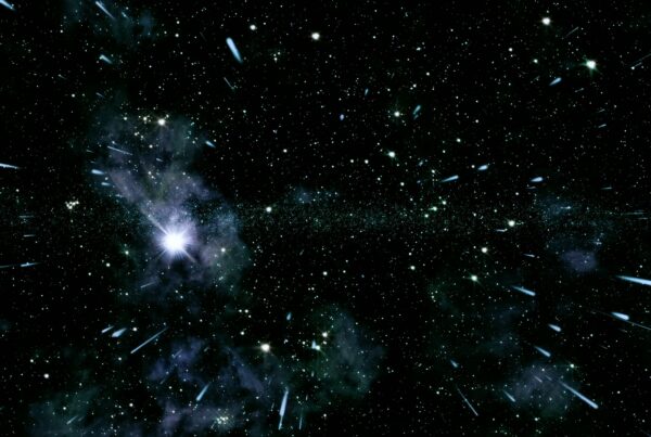 The animation loop is a mesmerizing depiction of a vibrant cosmic journey through space.