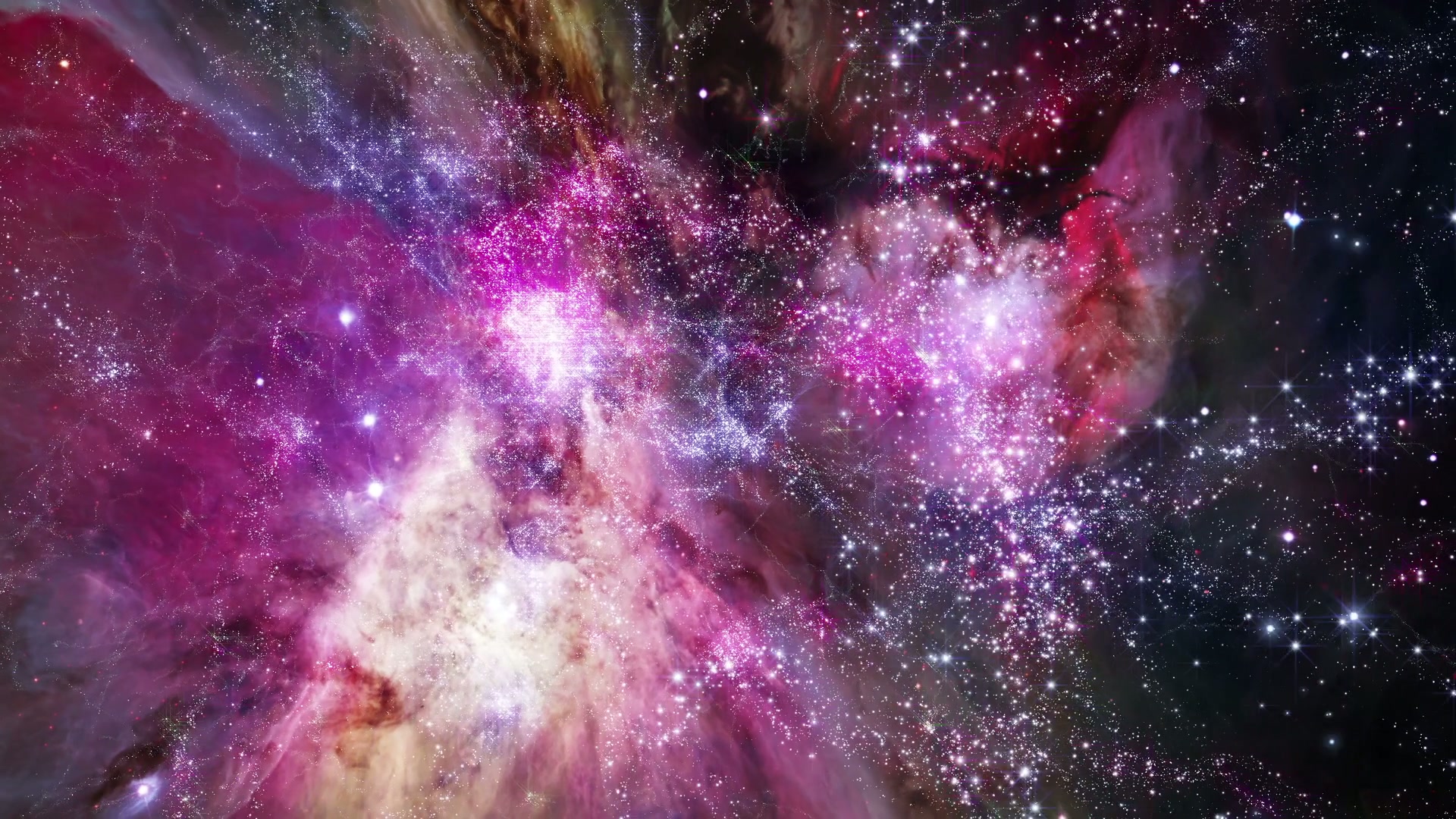 Vibrant Cosmic Starry Nebula Animation Loop