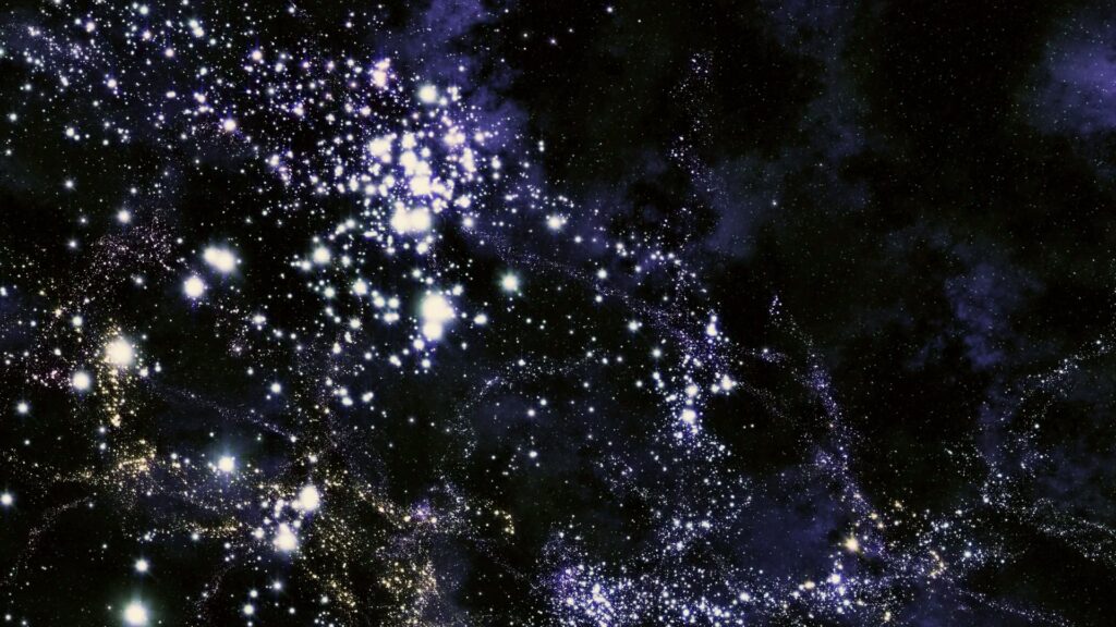 Glowing Stars in Cosmic Vastness Loop