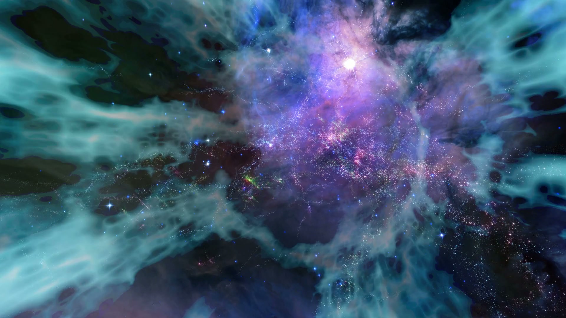 Vibrant Cosmic Nebula Journey Loop