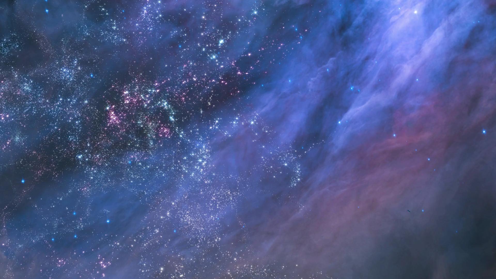 Celestial Journey in Blue Night Video Loop